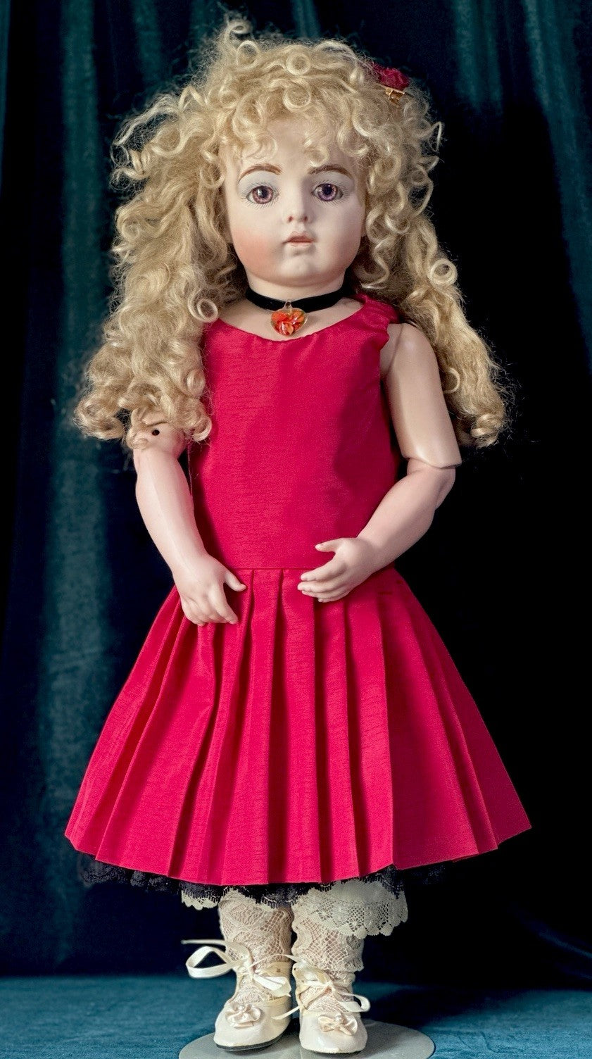 Vintage Artist Reproduction of Antique French Bru Jne 22” Doll Porcelain Head