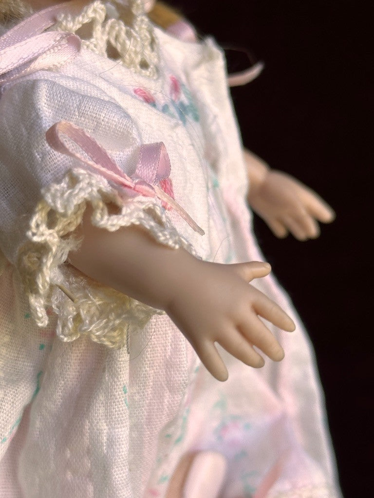 Collectible 7.5” Vinyl Pink Ribbon Riley Doll by Helen Kish LE 1000 Redressed