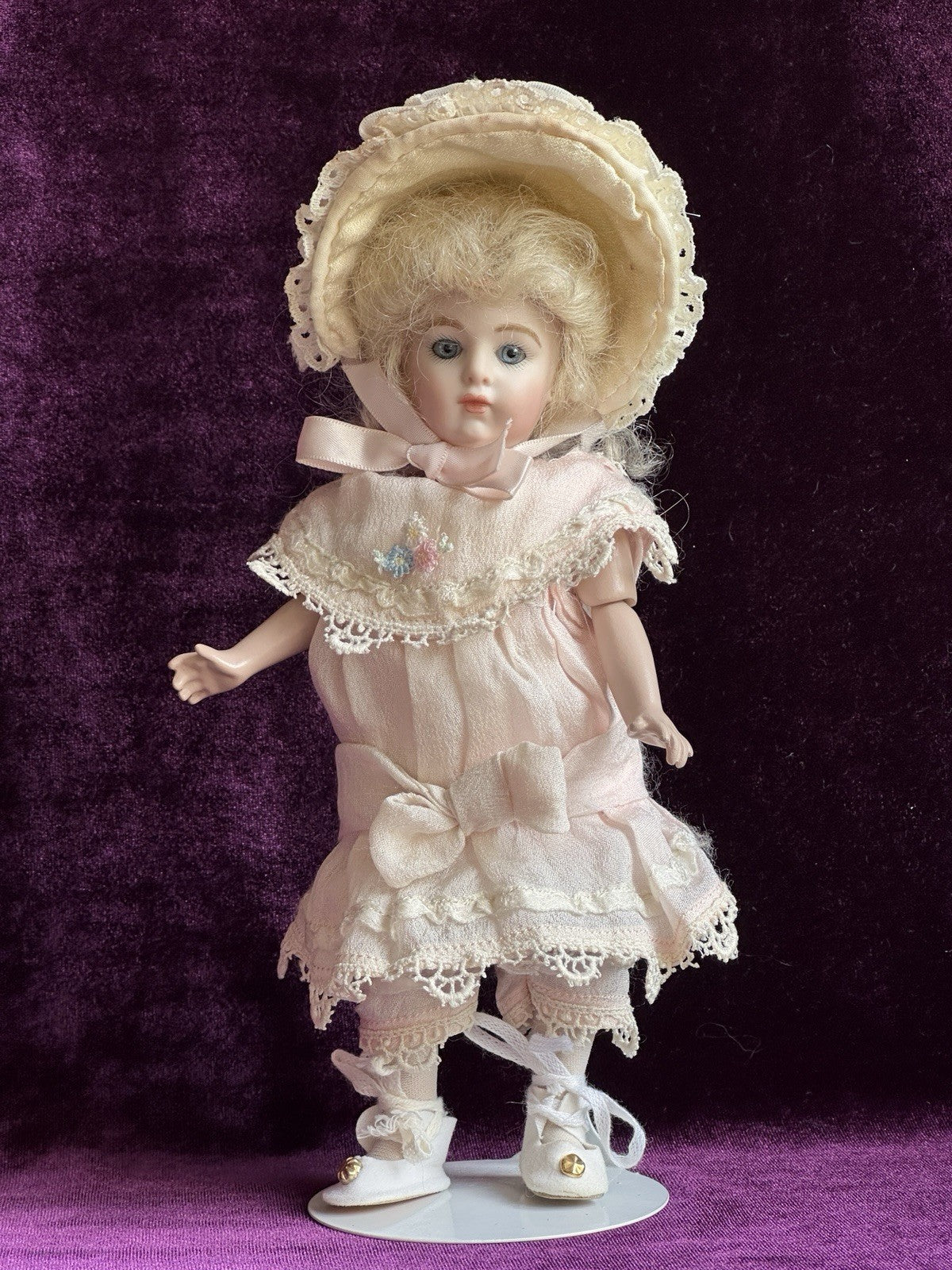 Miniature Porcelain 8” Reproduction of Antique French Bru Jne Doll