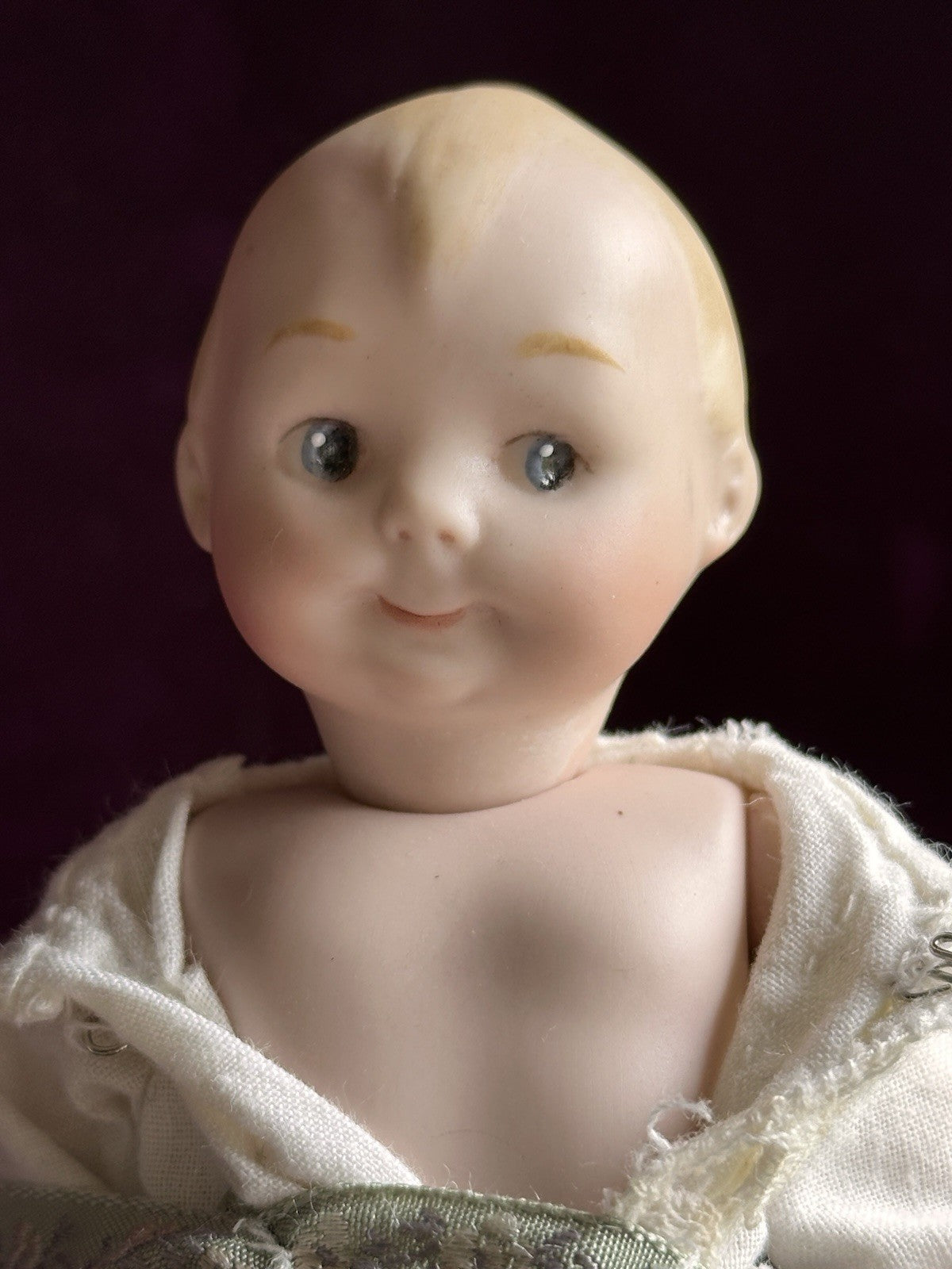 All Porcelain 6.75” Reproduction of Antique German Armand Marseille 320 Doll