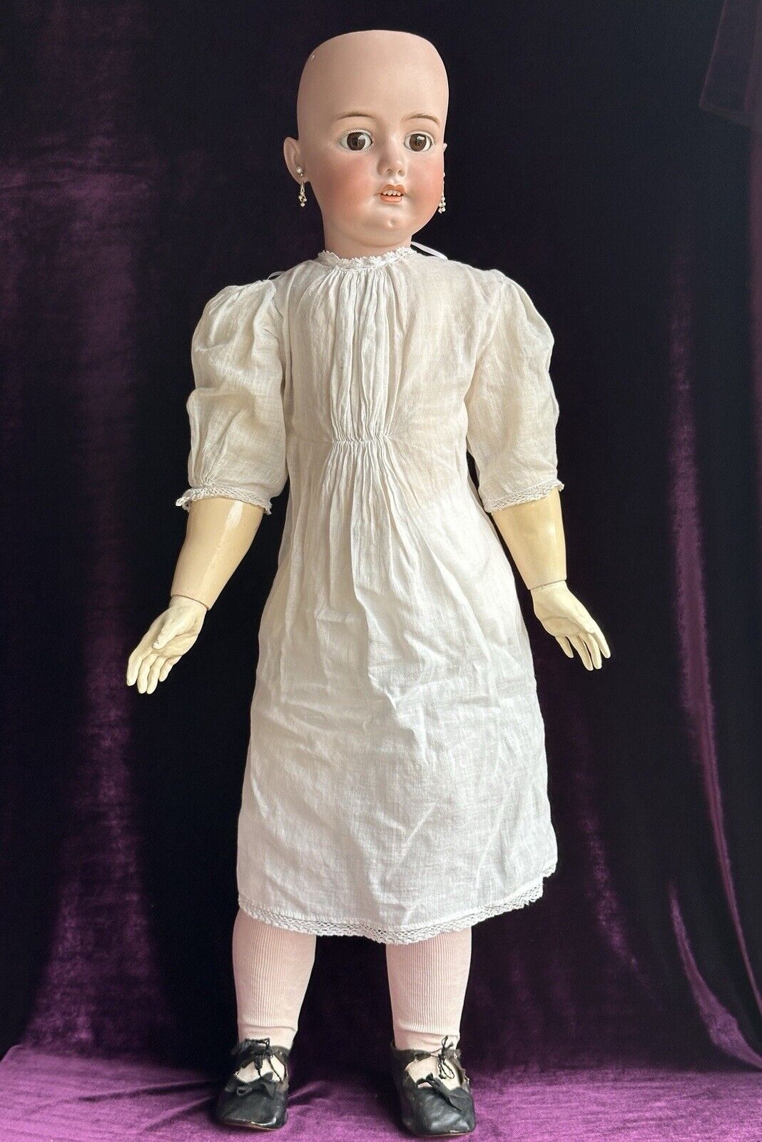 Grand Size Antique German 34” Simon Halbig 1079 Bisque Head Doll