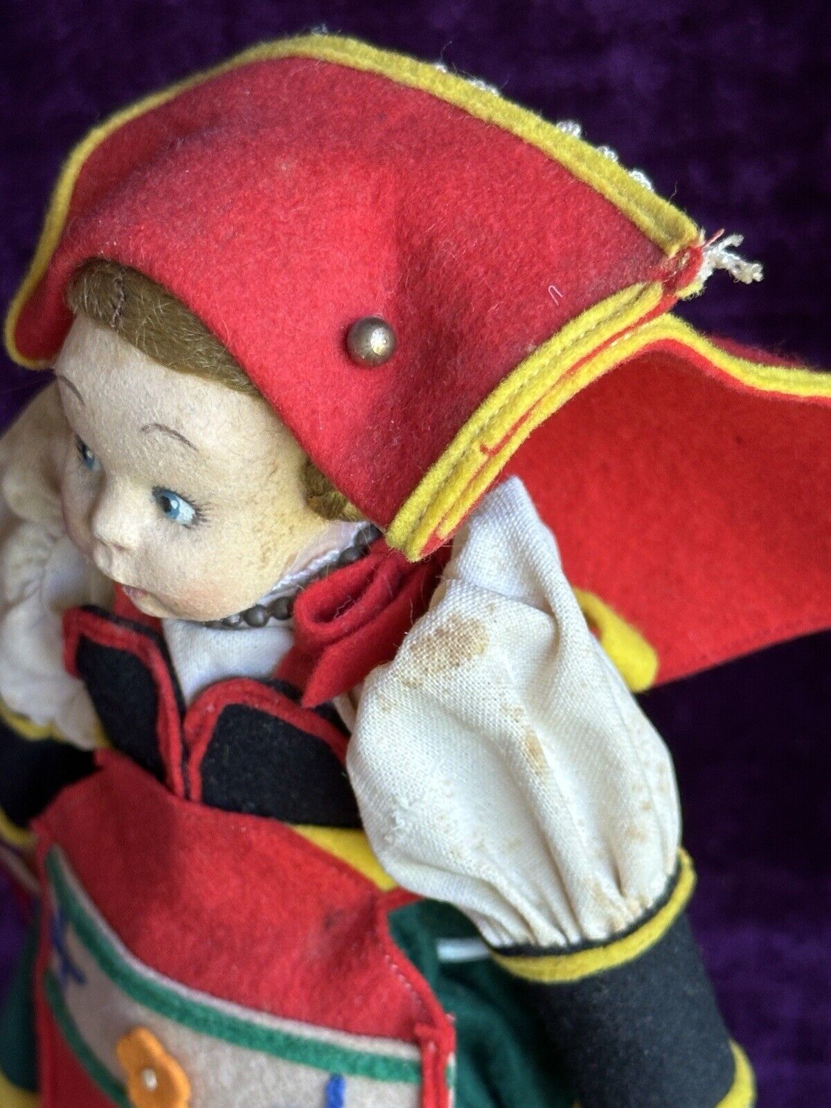 Vintage Italian 9” Lenci Mascotte Felt Cloth Doll with Tags