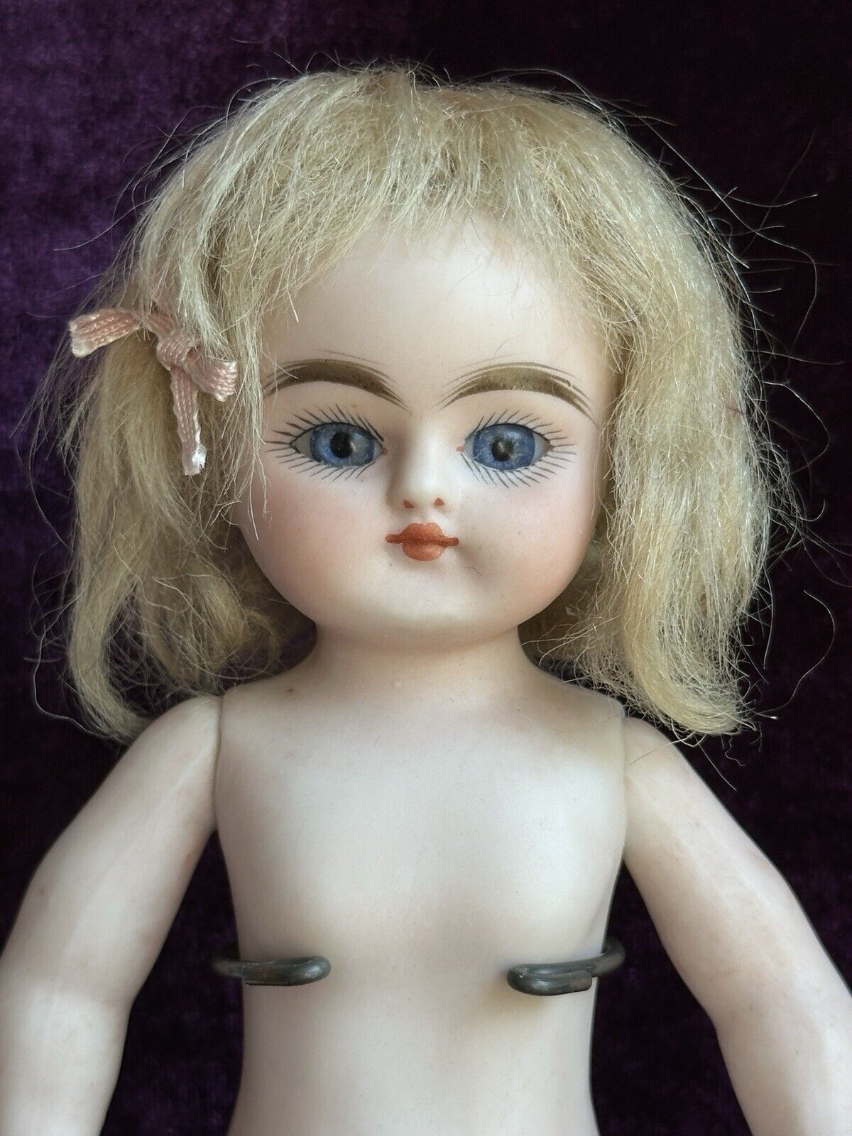Antique German Large 8.75” All Bisque Kestner (?) Closed Mouth Barefoot Doll