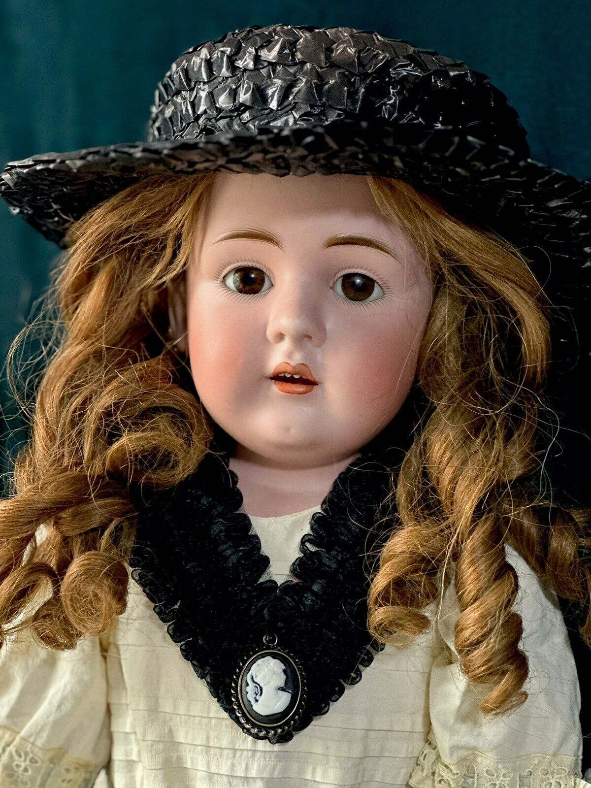 Large 30 JDK Kestner Mold 154 Bisque Head Shoulder Leather Body Doll