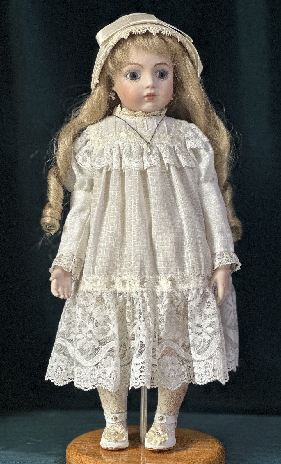 Vintage Reproduction of Antique French Bru Jne 15” Doll Porcelain Head
