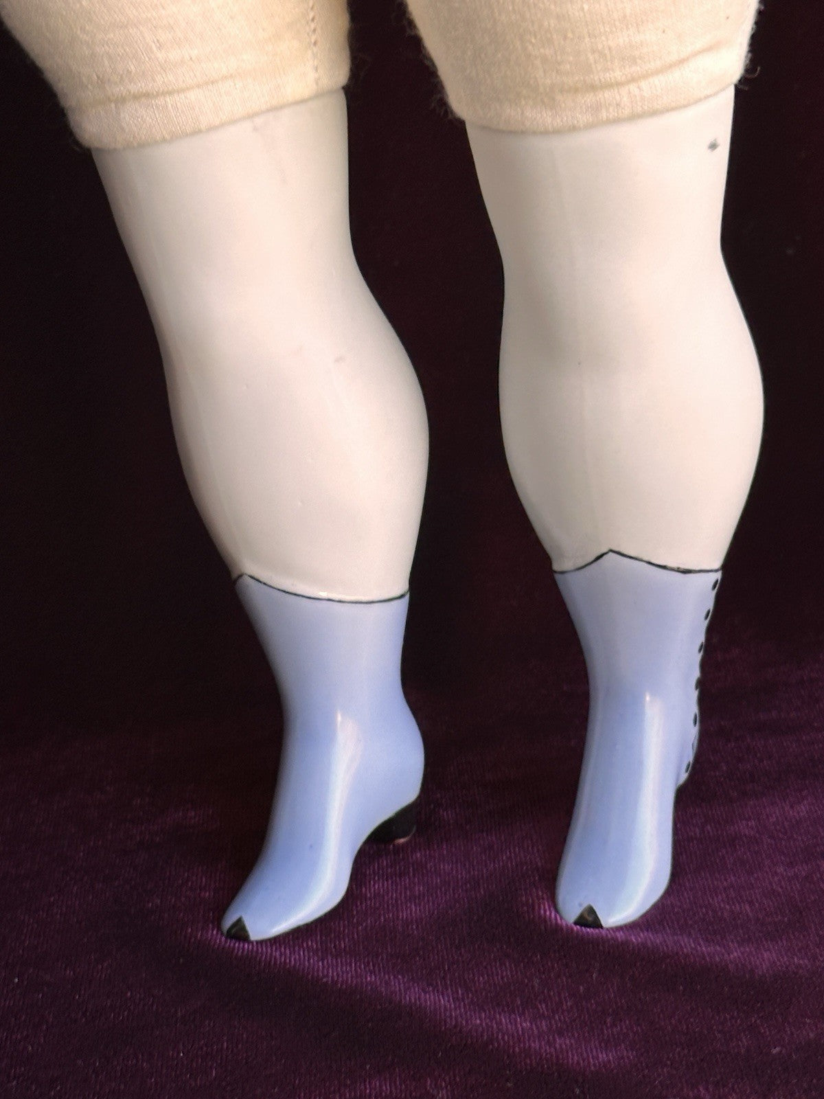 Large Antique German 26” ABG (?) Bisque Parian China Fashion Doll w/ Glass Eyes