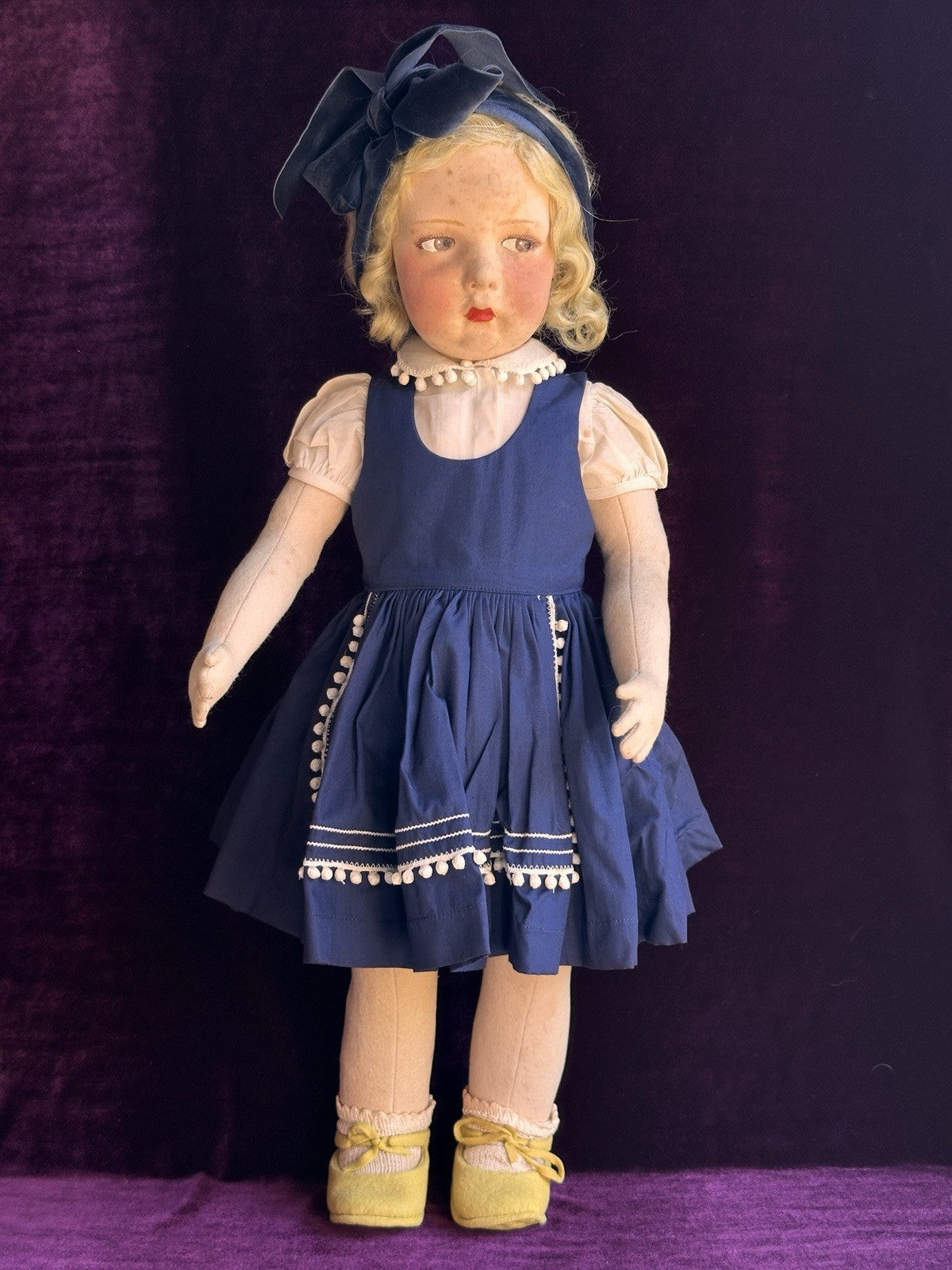 Large Vintage Italian 22” Lenci 300 Series Felt Doll