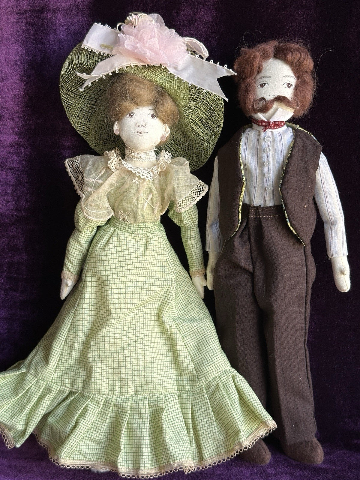 Lot of 3 Vintage Cloth Dolls Rappahannock Rags and Sharon Lee