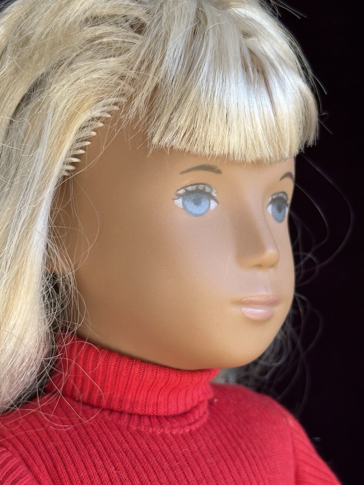 Vinyl Trendon Sasha Blonde Gingham Girl Doll England with Box Winter Outfit