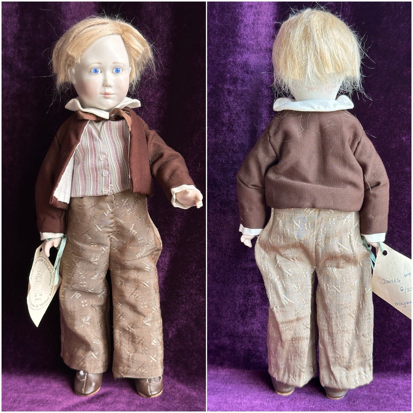 2 Rare Vintage All Porcelain Dolls by Lynne & Michael Roche James & Emma LE 25