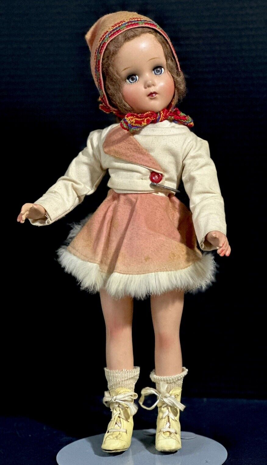 All Original Vintage 1950’s Arranbee R&B Composition 17” Nancy Lee Skater Doll