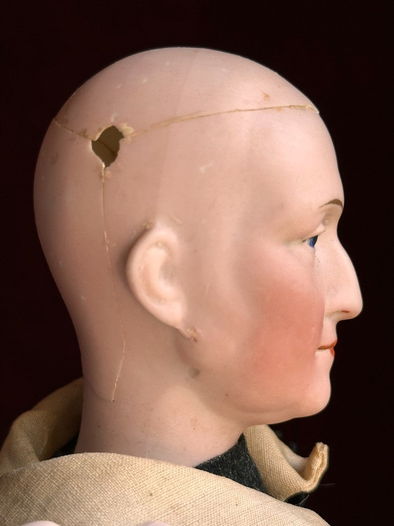 Very Rare Antique German Halbig 921 Dressel Portrait Character Bisque Head Doll