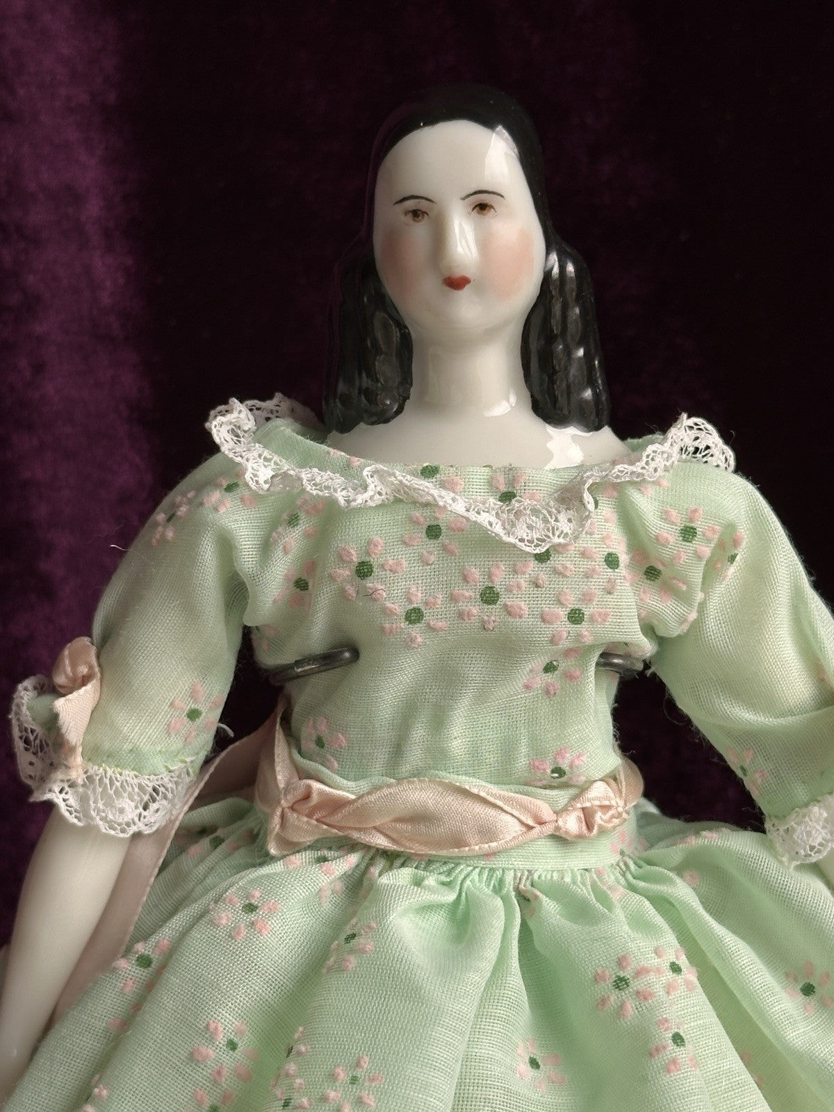 Vintage Petite 9.5” Reproduction of Antique German Lydia China Doll