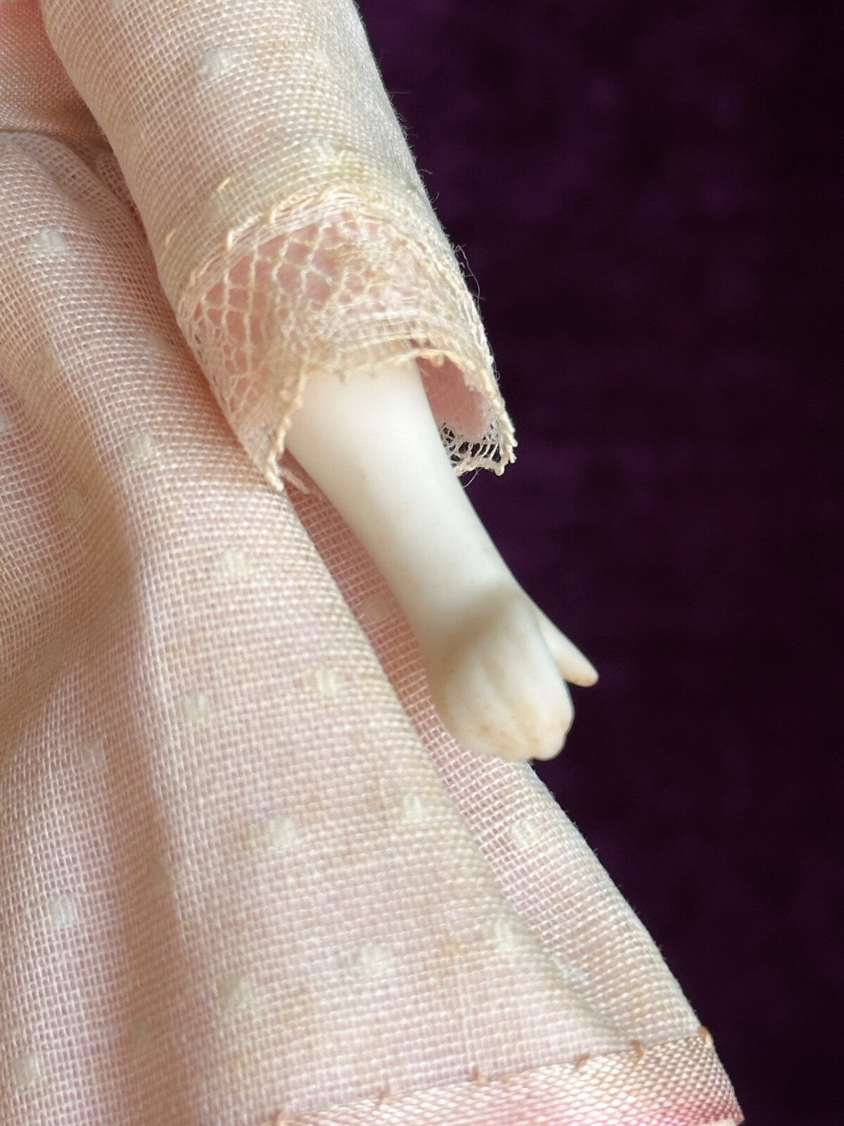 Vintage 8.25” Miniature Reproduction of Antique German Hertwig Parian Doll