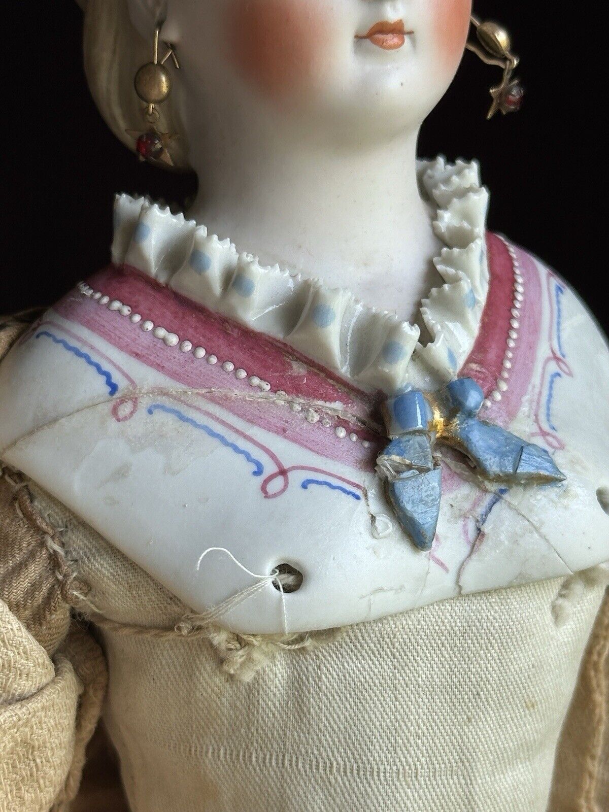Antique German 16” Dornheim, Koch & Fischer Parian Dresden Parian Fashion Doll