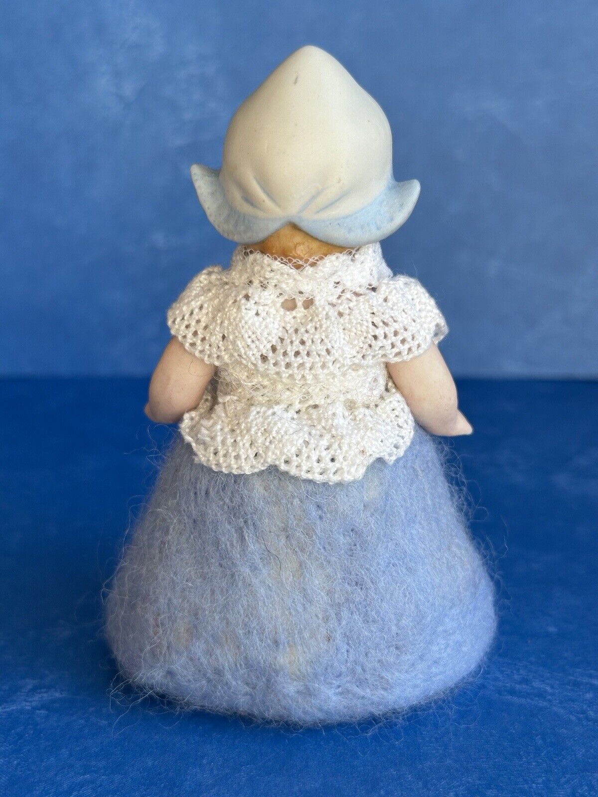 2 OOAK Antique German Parian Bisque Head Dolls Artist Redesign Felted Bodies