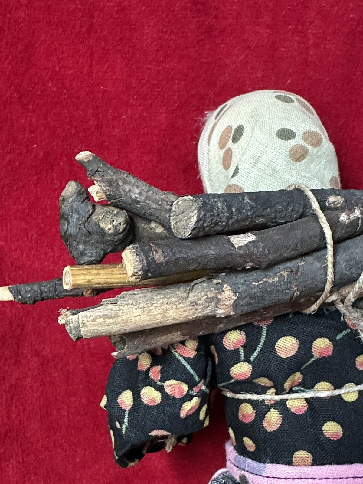 Original French Bernard Ravca 1920’s (?) Stockinette Old Lady 9 3/4” Doll