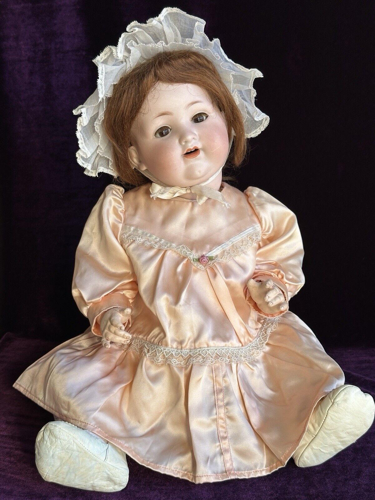Large Antique German 23” Armand Marseille 990 Bisque Head Baby Doll