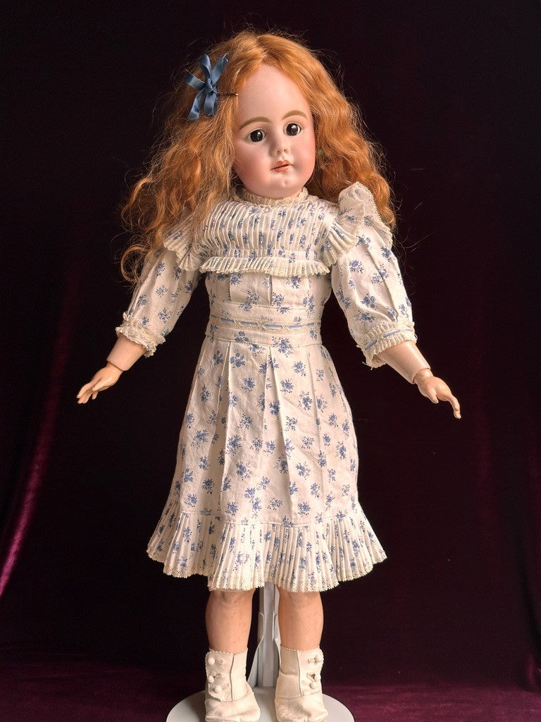 Large Antique German 28” Simon Halbig 949 Bisque Head Open Mouth Doll