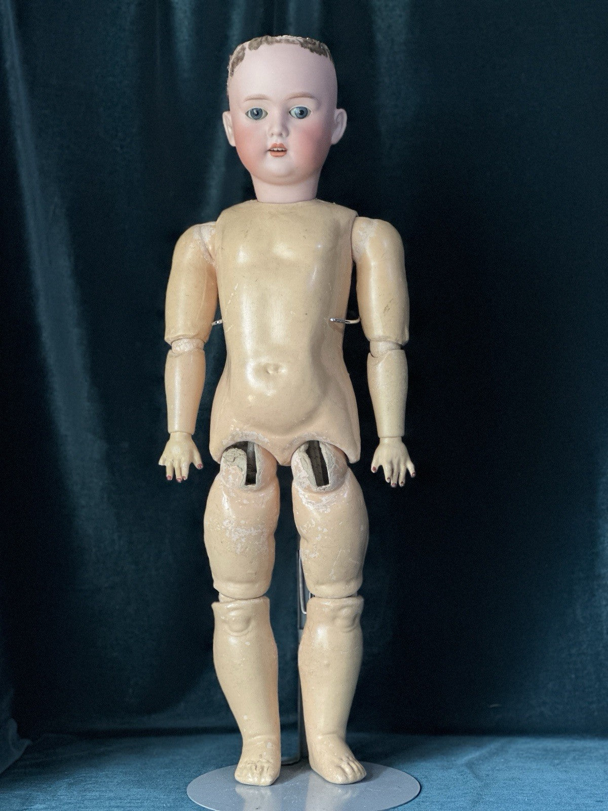 Antique German C.M. Bergmann Bisque Head 22” Doll