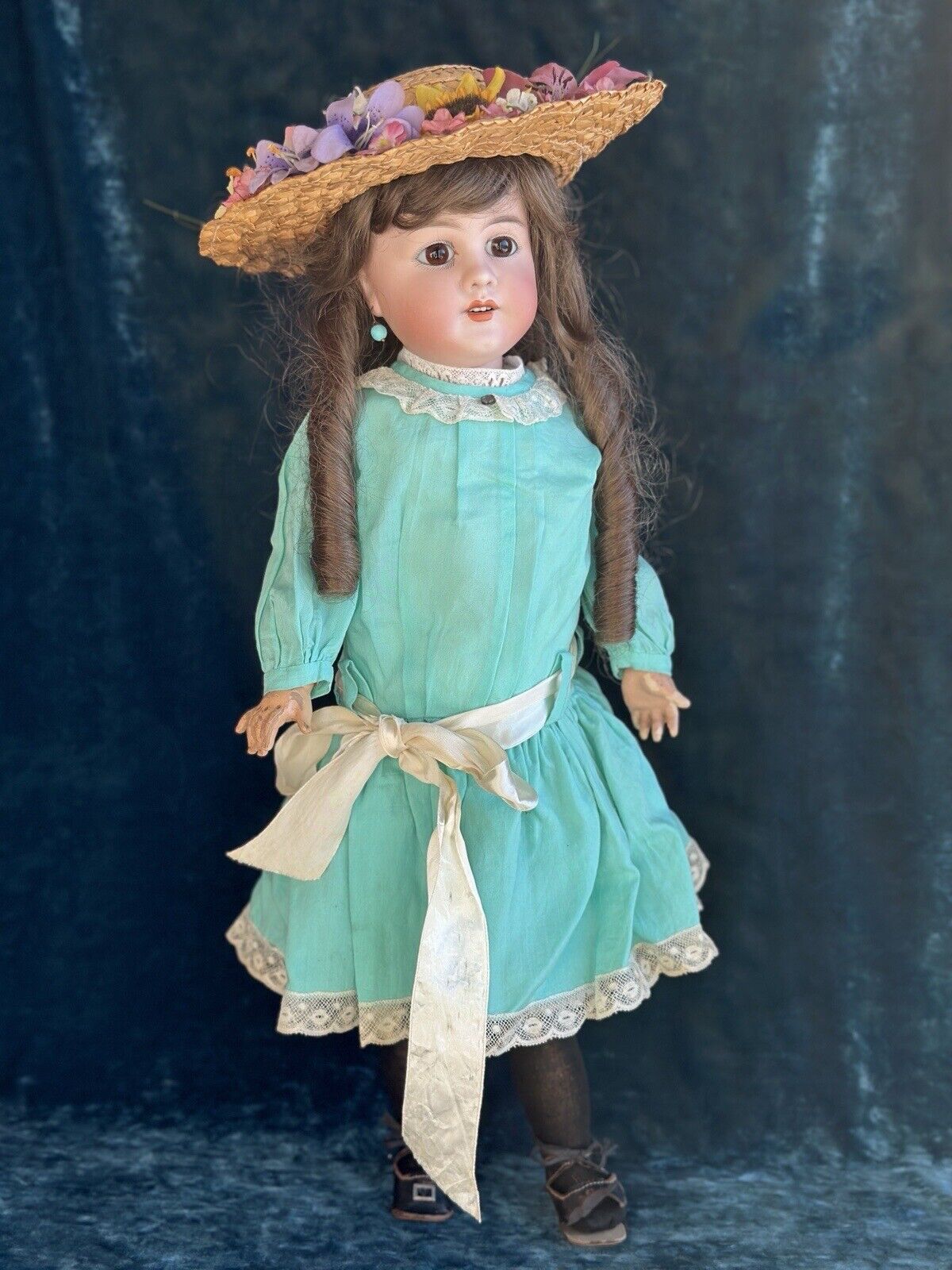 Antique French 24” Henri Rostal Mon Tresor Bébé Bisque Head Doll