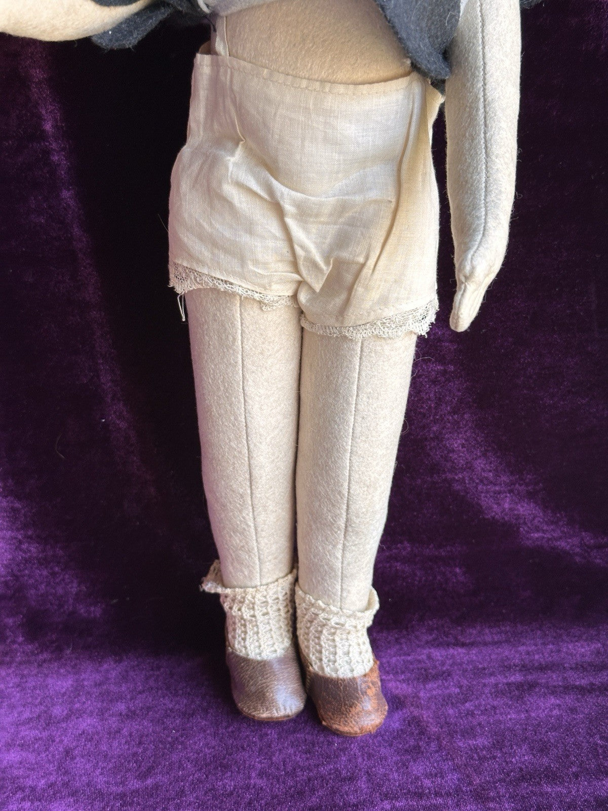 Vintage 18” Italian/French Lenci Style Cloth Felt Doll