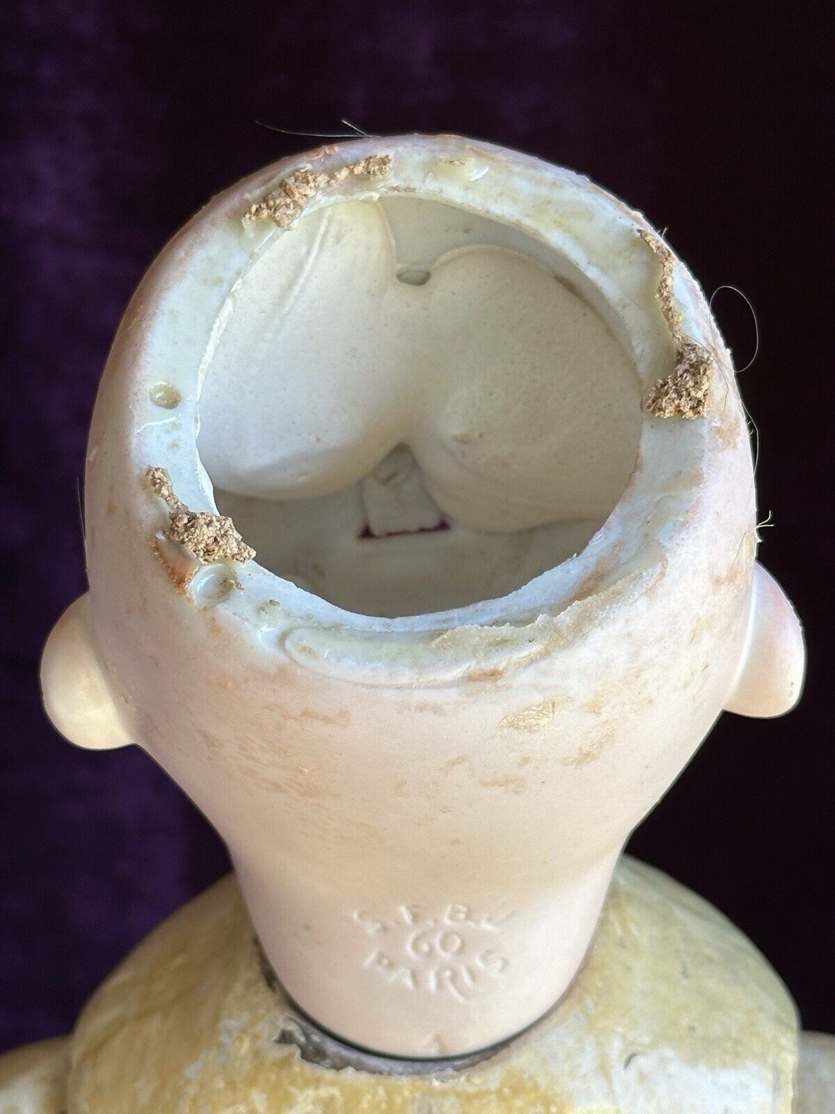 Antique French SFBJ Bebe 60 Walker Body Mechanical Bisque Head Doll