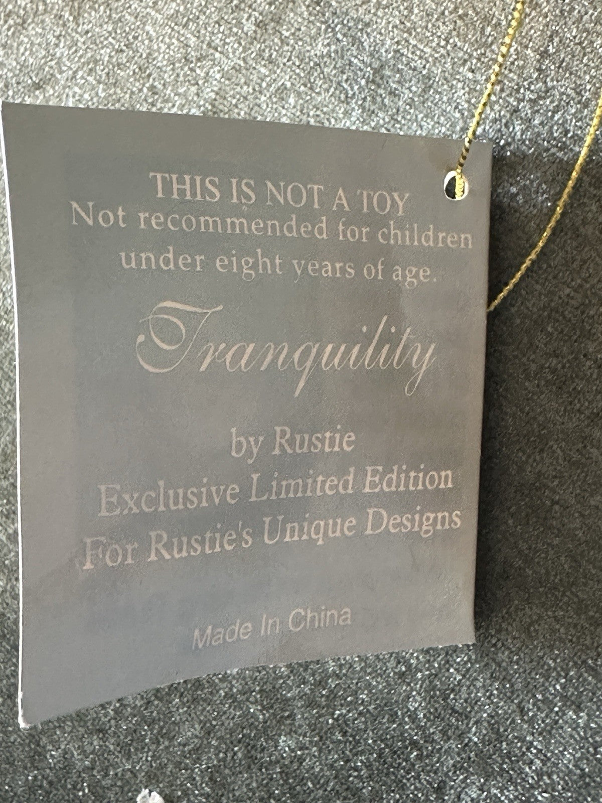 Collectible 36” Porcelain Doll “Tranquility” by Rustie LE 300 Tag/ COA/Stand