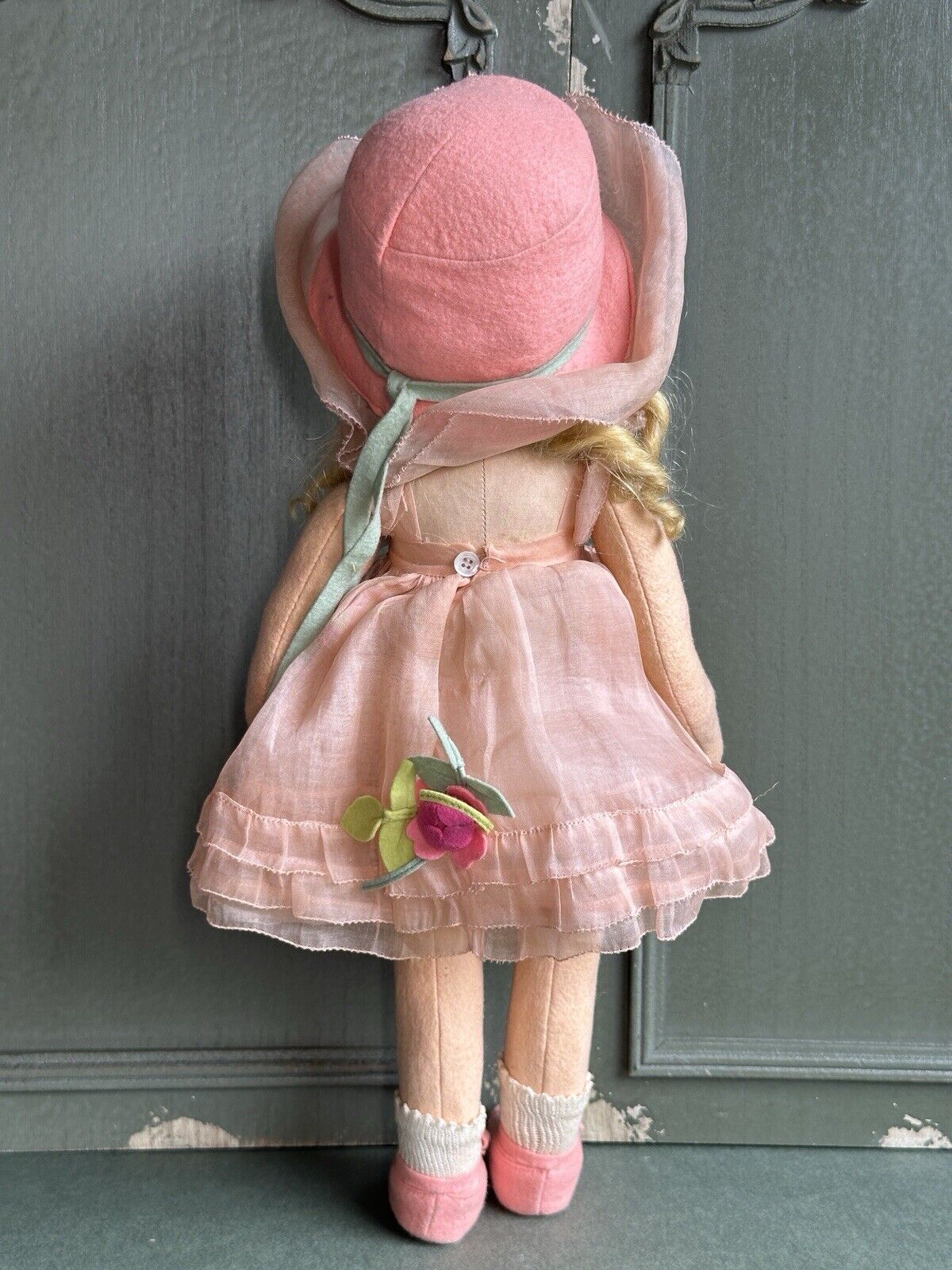 Rare All Original 16” Vintage Italian Lenci 149 Series Felt Cloth Doll with Tag