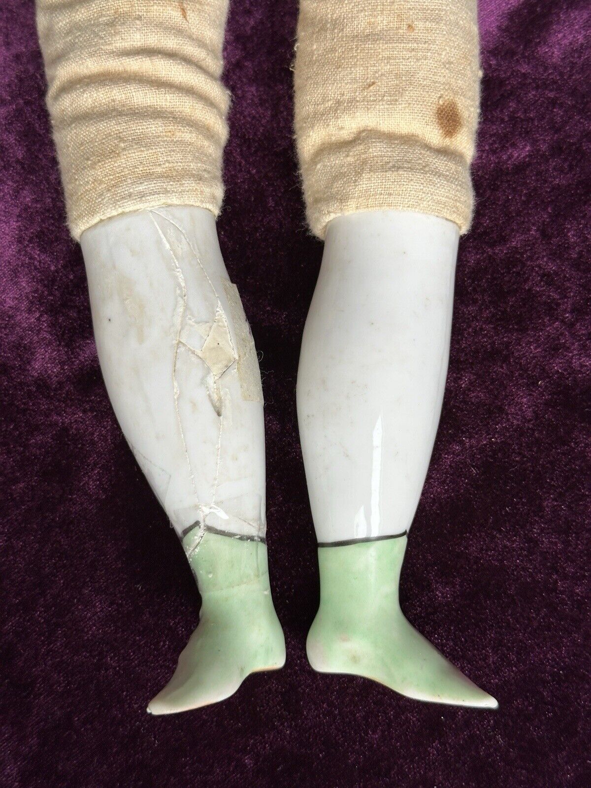 Antique German 19” Flat Top Highbrow China Shoulder Head Young Lady Doll