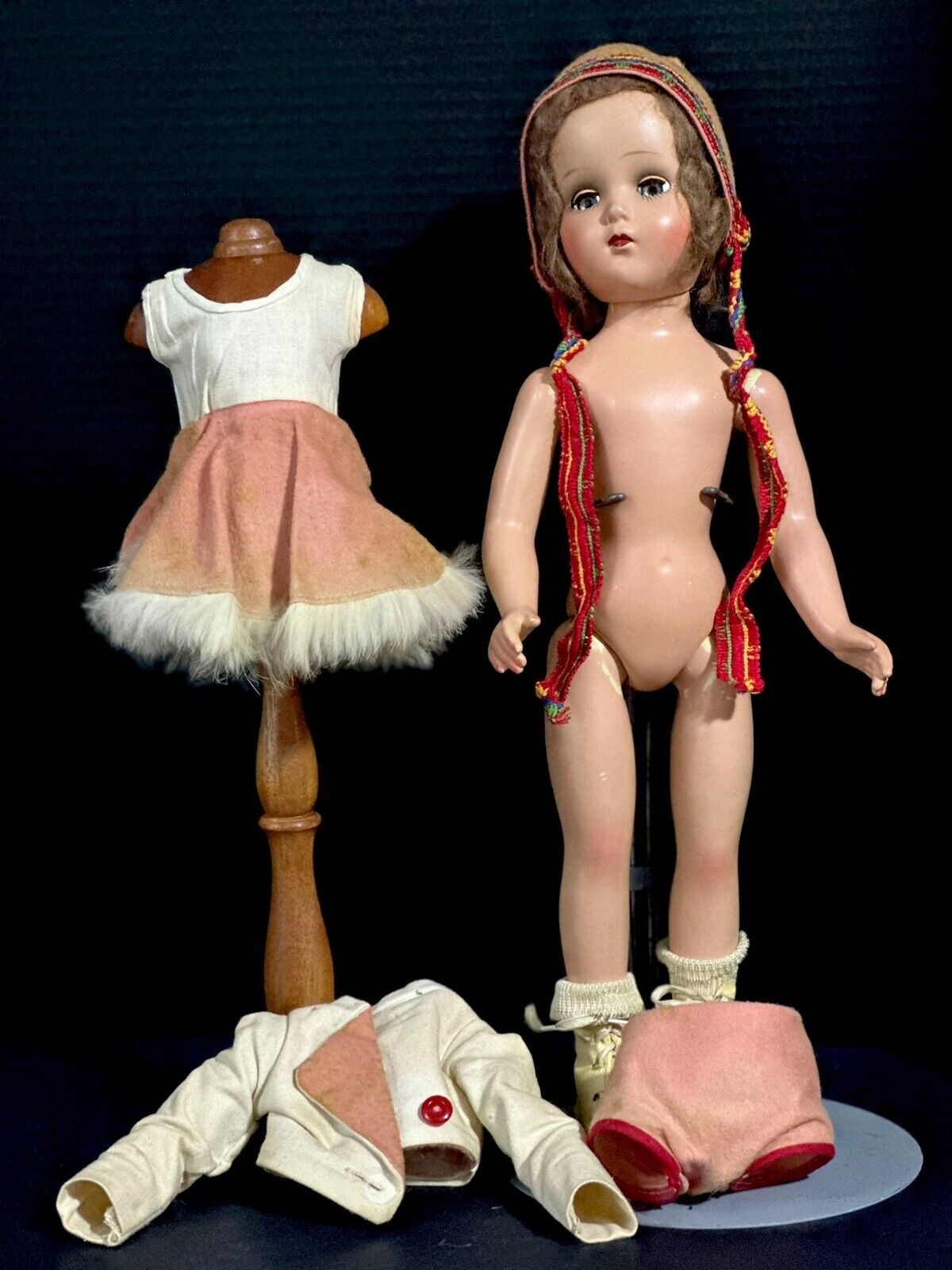 All Original Vintage 1950’s Arranbee R&B Composition 17” Nancy Lee Skater Doll