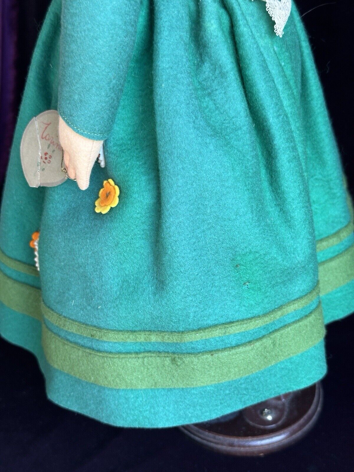 Vintage Italian Lenci 19” Felt Doll in Regional Torino Costume with Tags