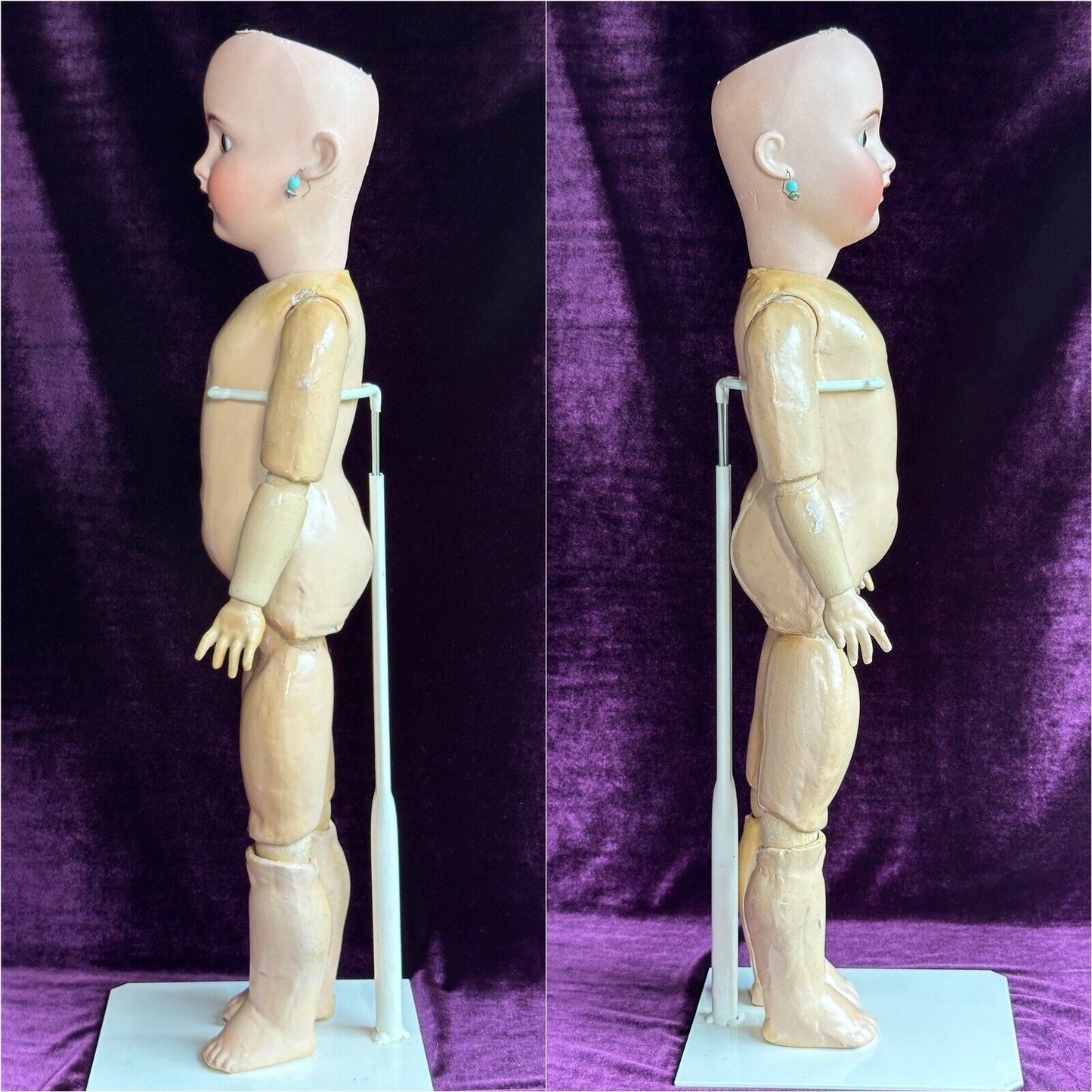 Antique German 23” Alt Beck Gottschalck ABG 1362 Sweet Nell Bisque Head Doll