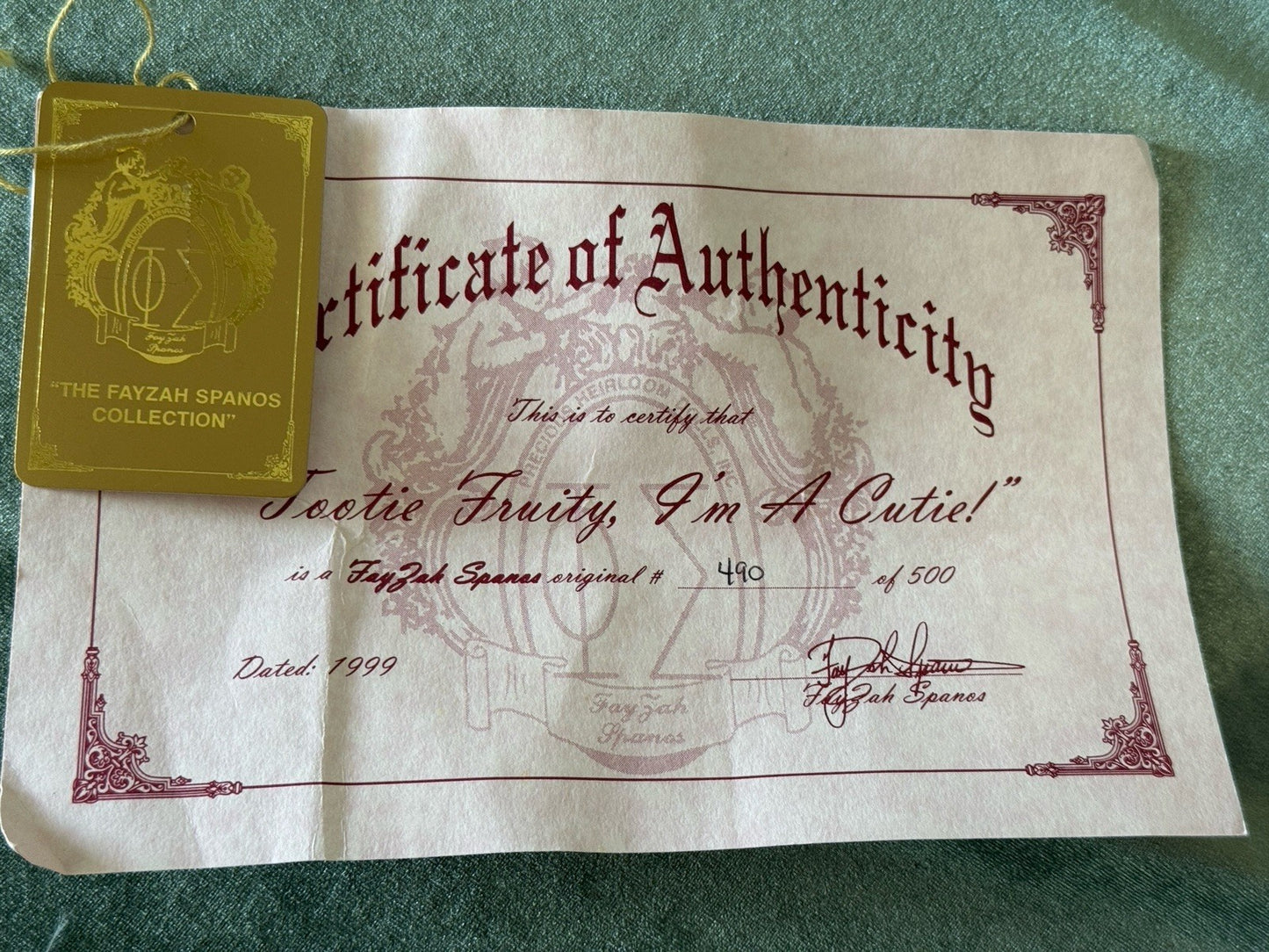 Vinyl 25” Doll “Tootie Fruity - I’m a Cutie!” Fayzah Spanos Tag/COA LE 500