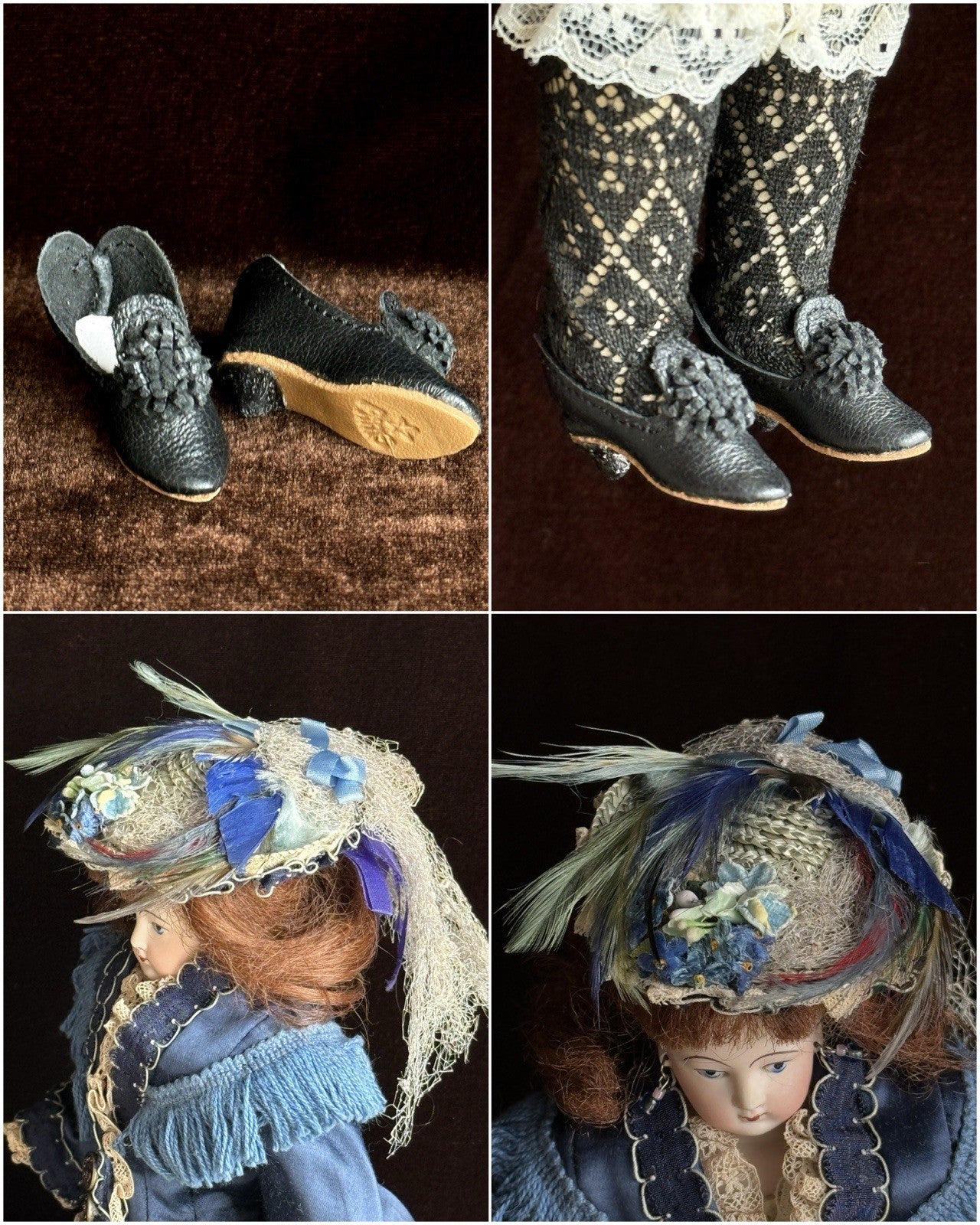 Rare Petite 12" Antique French François Gautier Bisque Head Fashion Doll