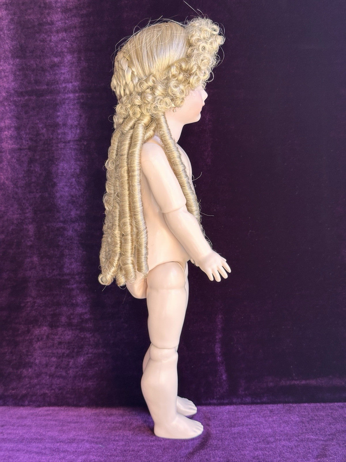 Vintage 17” Porcelain Compo Reproduction of Antique French Jumeau Triste Doll