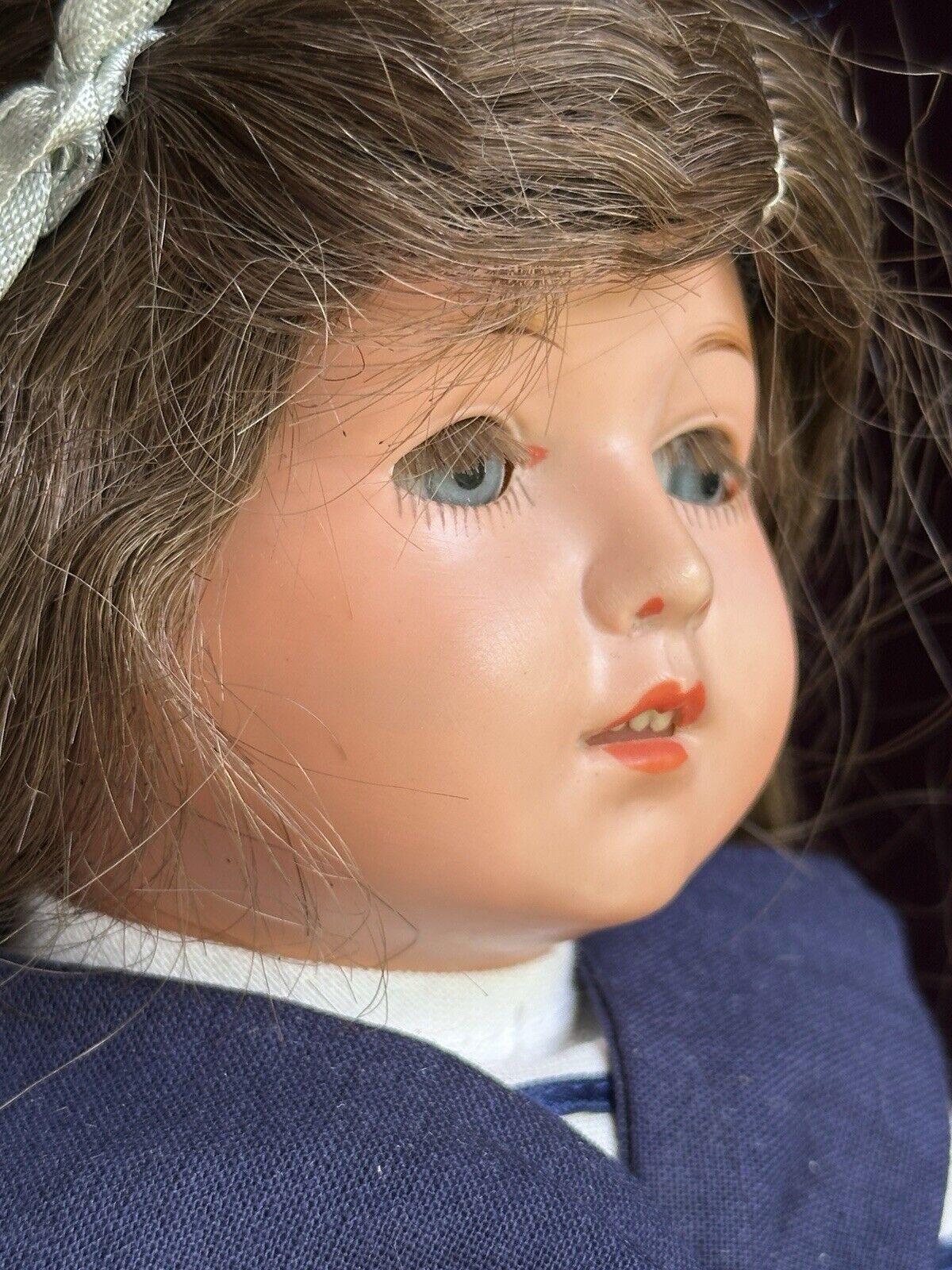 Antique German 15” Schildkröt and Kammer Reinhardt Celluloid Head Kid Body Doll