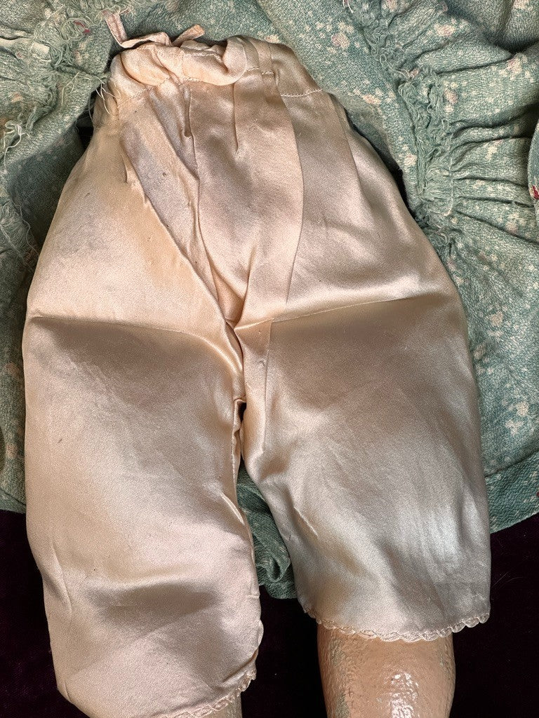Antique American Primitive 20.5" Oil-Painted Cloth Rag Folk Art Doll