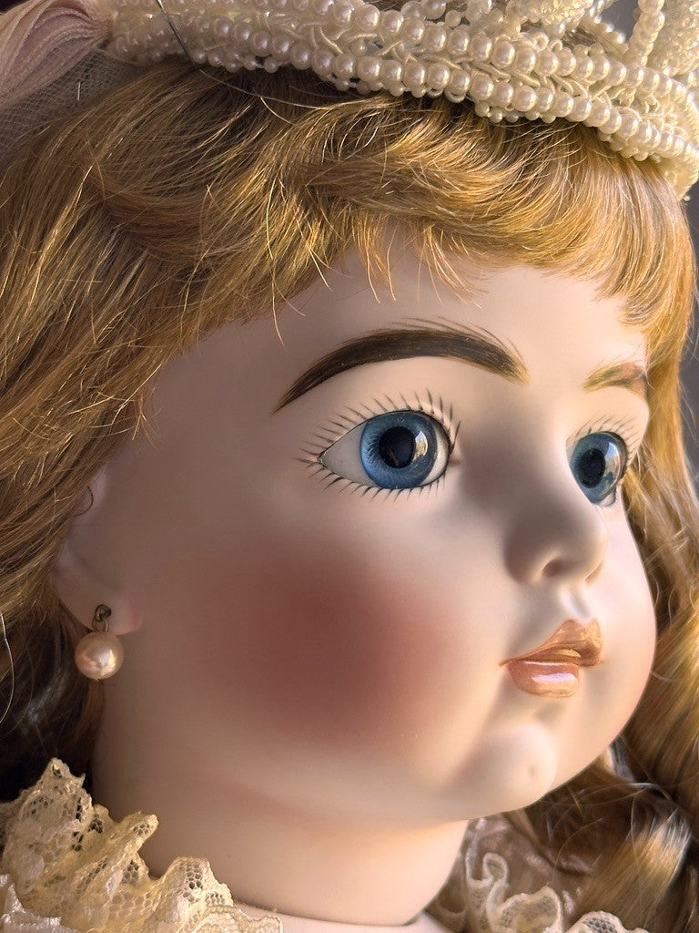 Large Mary Benner 32" Porcelain Repro of French Bru Jne Bebe Bride Doll LE 400