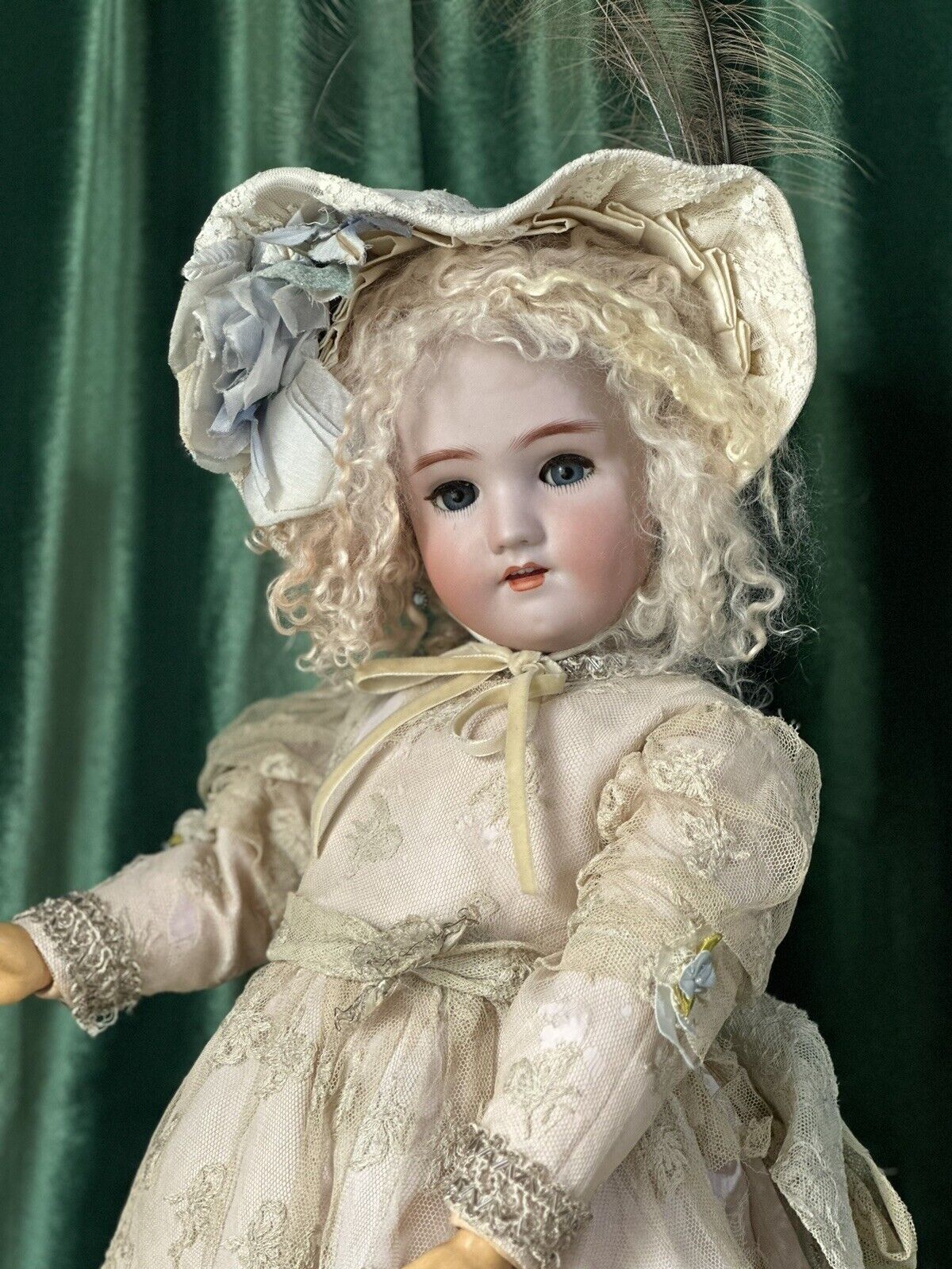 Antique German Simon Halbig & Handwerck Bisque Head Composition Body 26” Doll