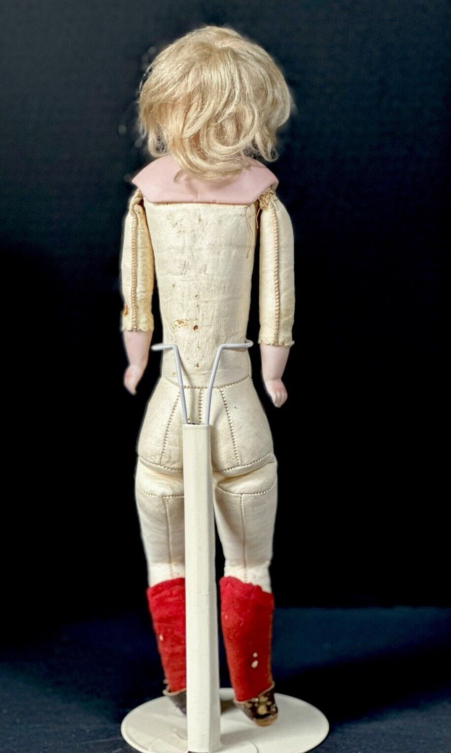 Early JDK Kestner Pouty Face Closed Mouth Bisque Shoulder Head 14” Doll Marked 3