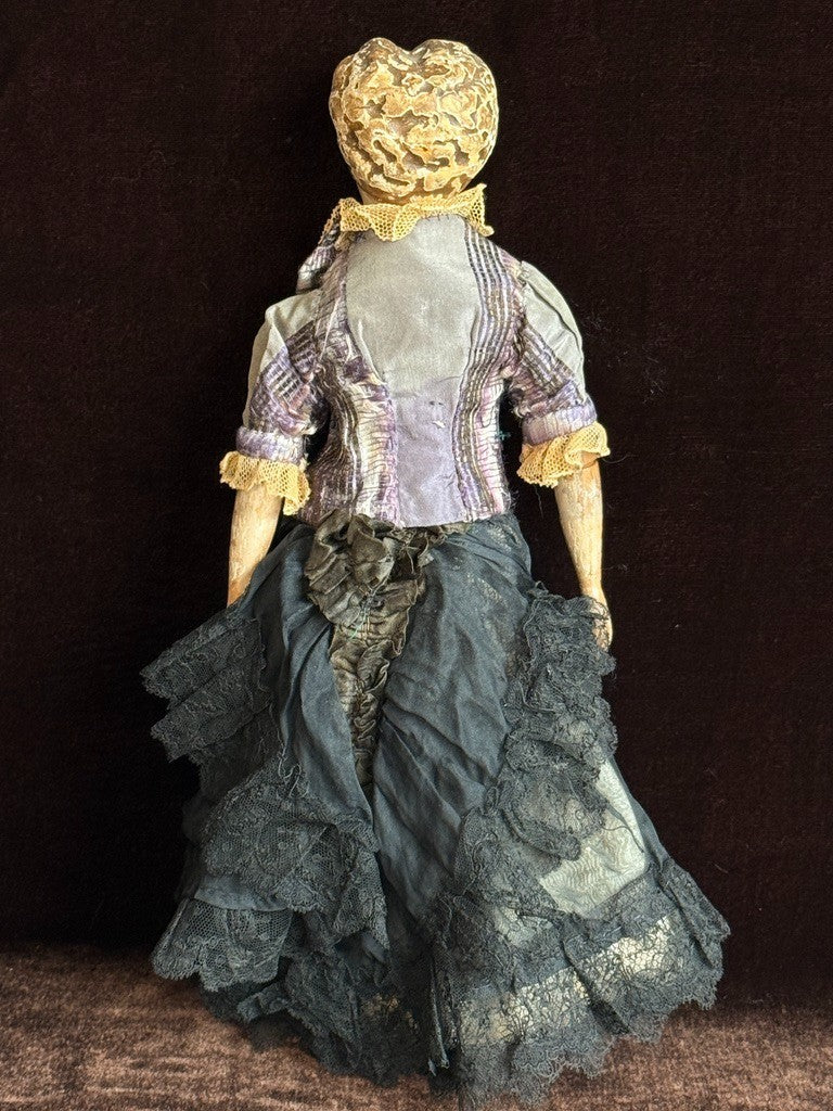 Antique American Mason & Taylor 11.5” Wood Metal Doll