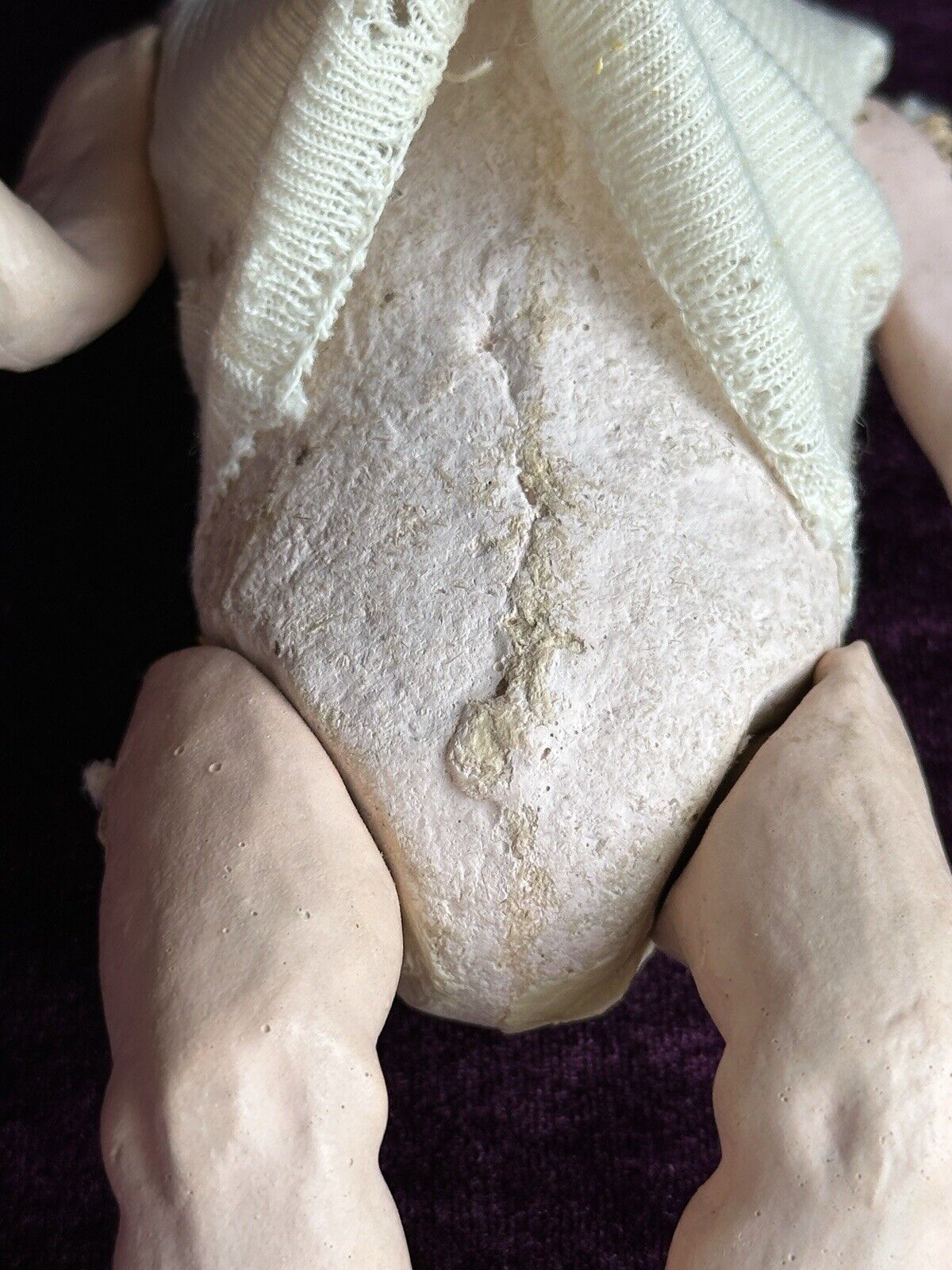 Antique German 8” Theodor Recknagel 28 Bisque Head Molded Hat Girl Baby Doll
