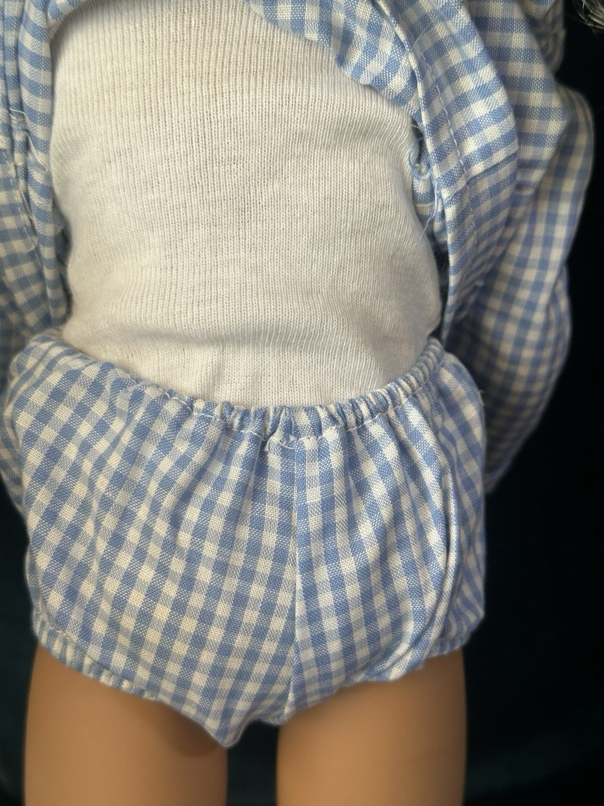 Collectible England Vinyl Sasha Blonde Gingham 107 Girl Doll Box/Tag