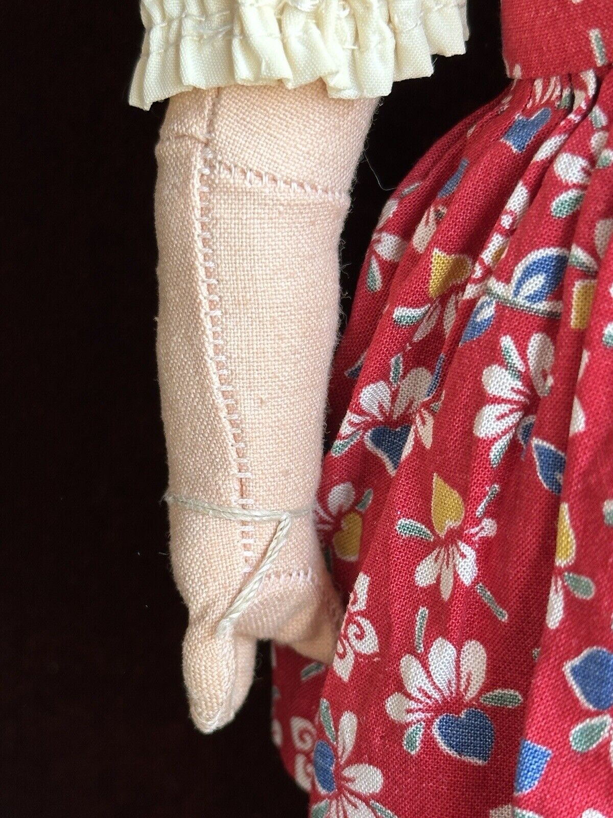 Antique/Vintage German Kathe Kruse 13.75” Cloth Character Girl Doll