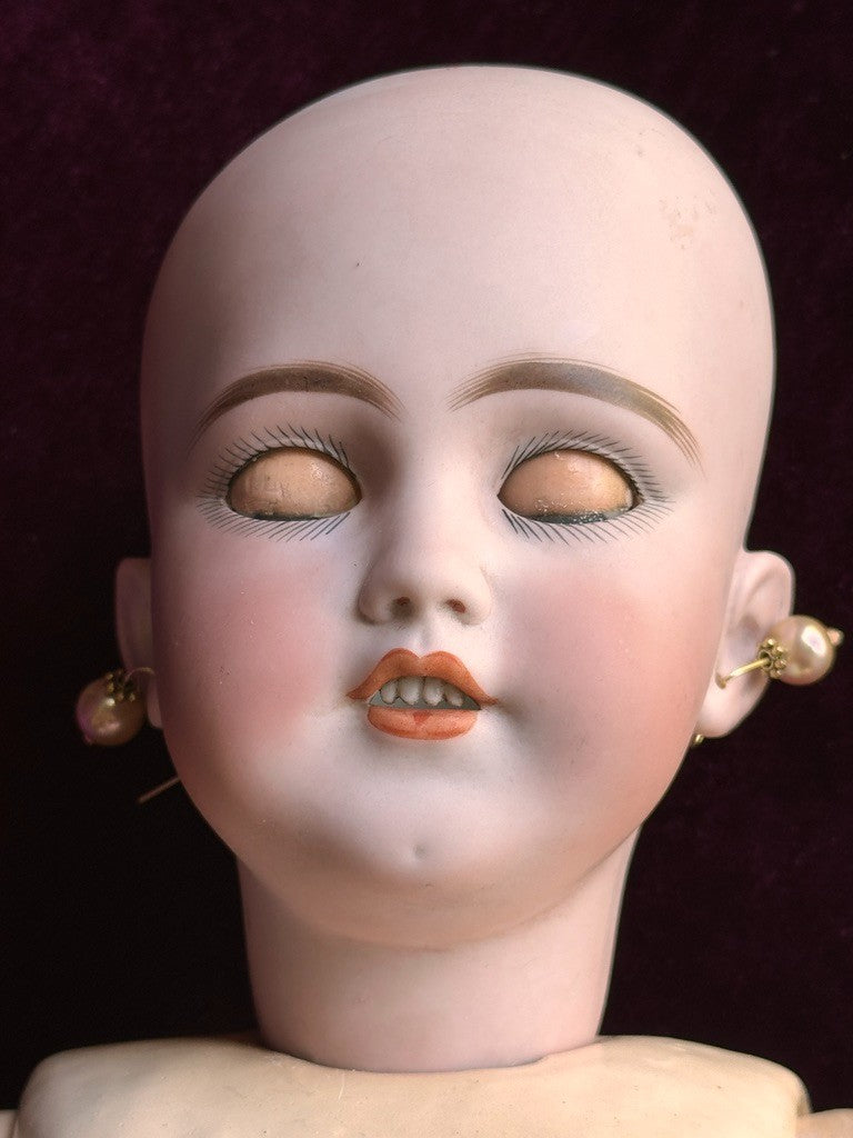 Antique German 24” Simon Halbig 1249 DEP SANTA Doll Bisque Head Marked Body