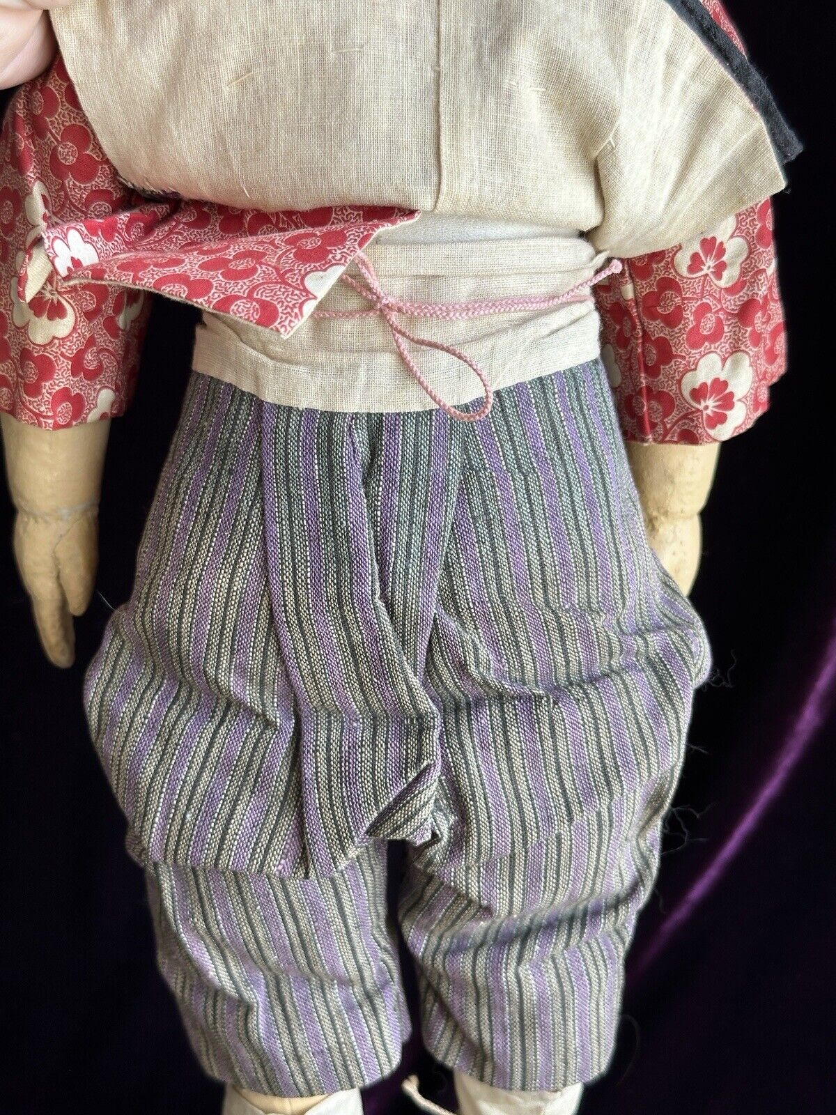 Antique Chinese Oil Painted Martha Chase Style FIve Finger Ching Mission Doll