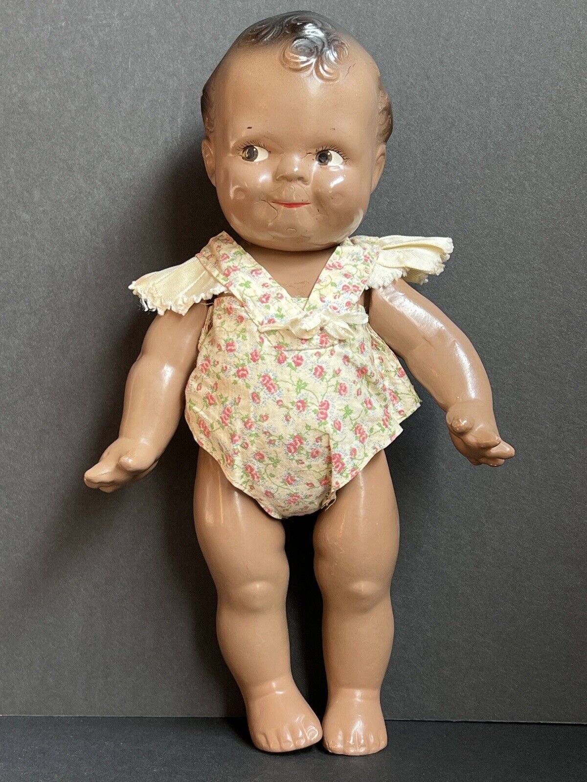 Original Vintage Composition Dark Complexion Scootles Rose O’Neill Cameo Doll