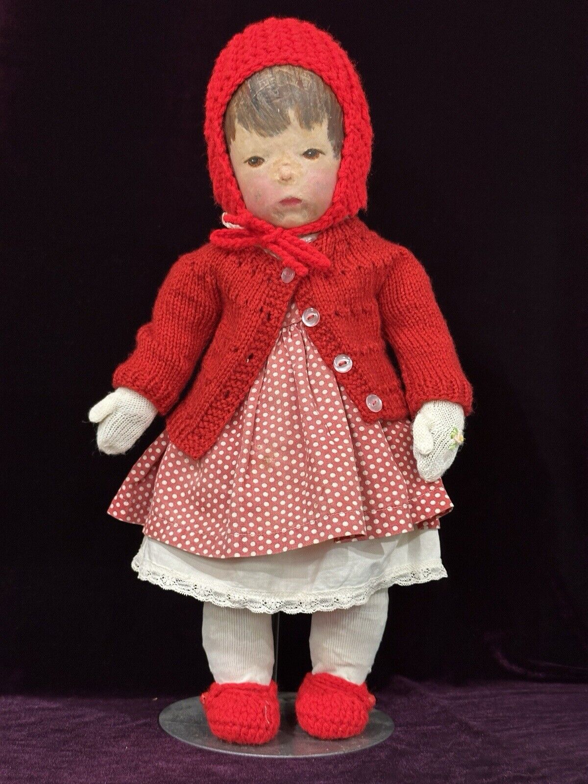 Antique German 17” Early Kathe Kruse Type 1 Wide Hips Doll