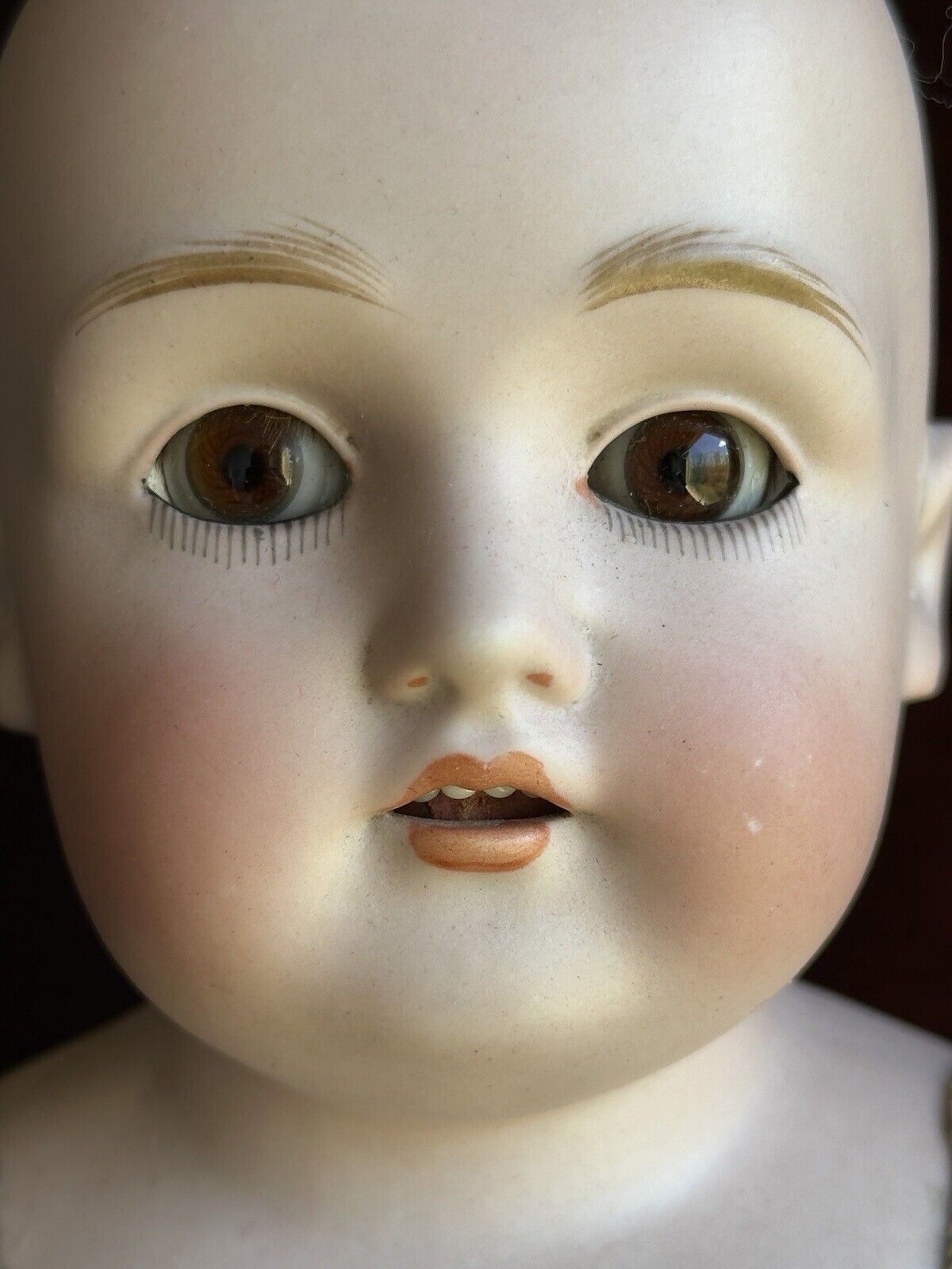 Antique German 18” Kestner 154 Bisque Shoulder Head Doll Stamped Body
